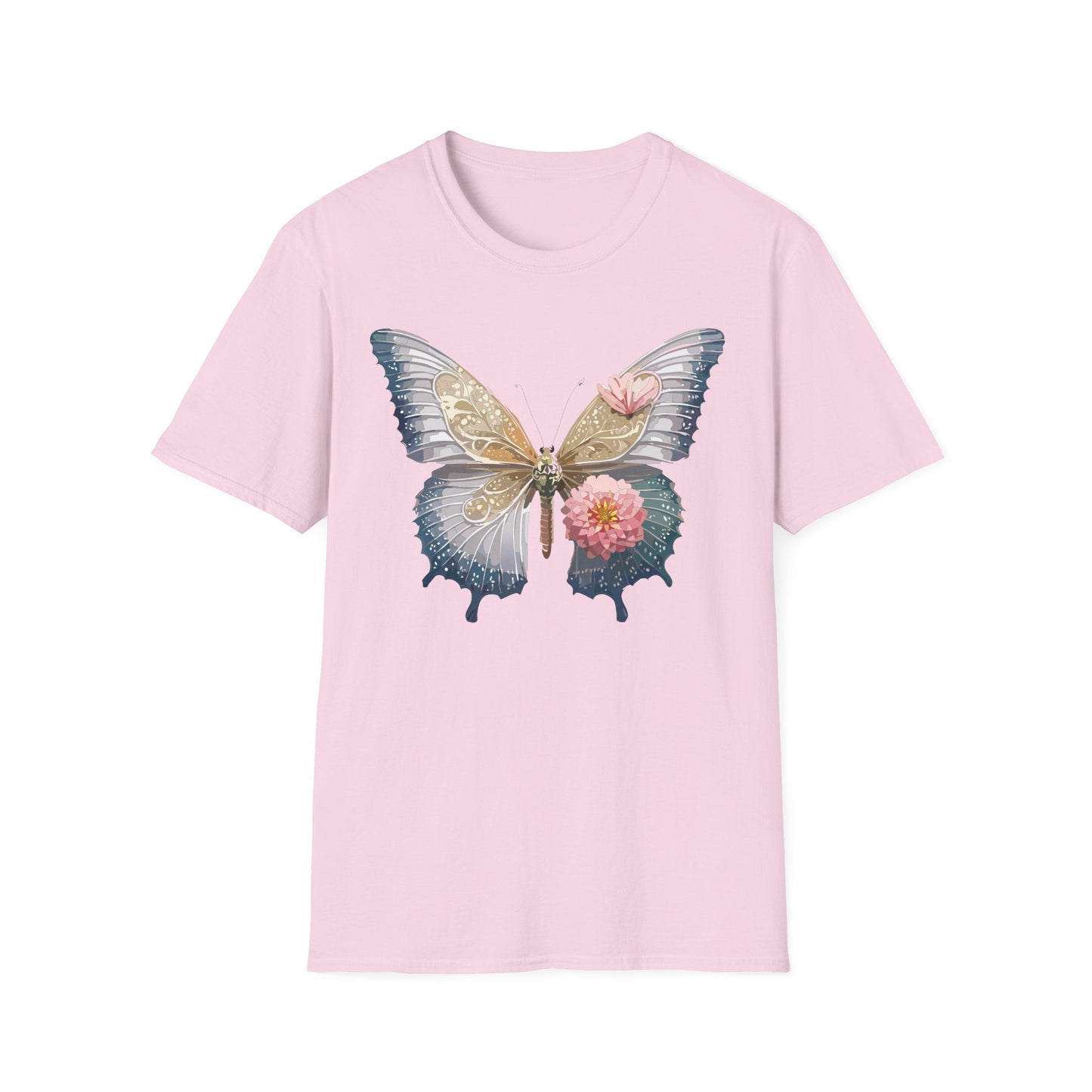 Unisex Monarch Butterfly T Shirt Softstyle Gildan 64000 100 Percent Ring Spun Cotton Tee