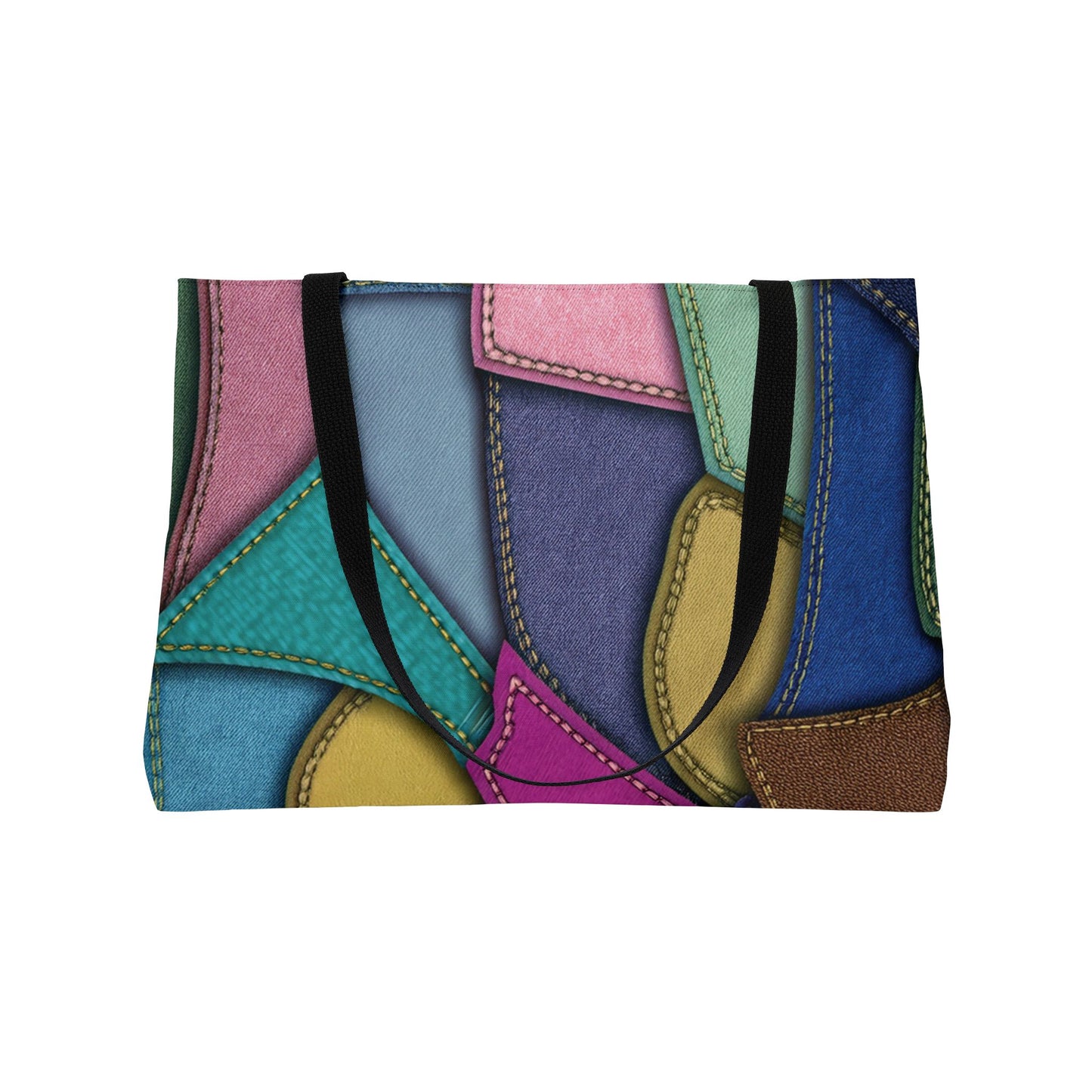 Denim Print Yoga Bag High-Quality 100% Spun Polyester 24x13 Canvas Gym Bag 44