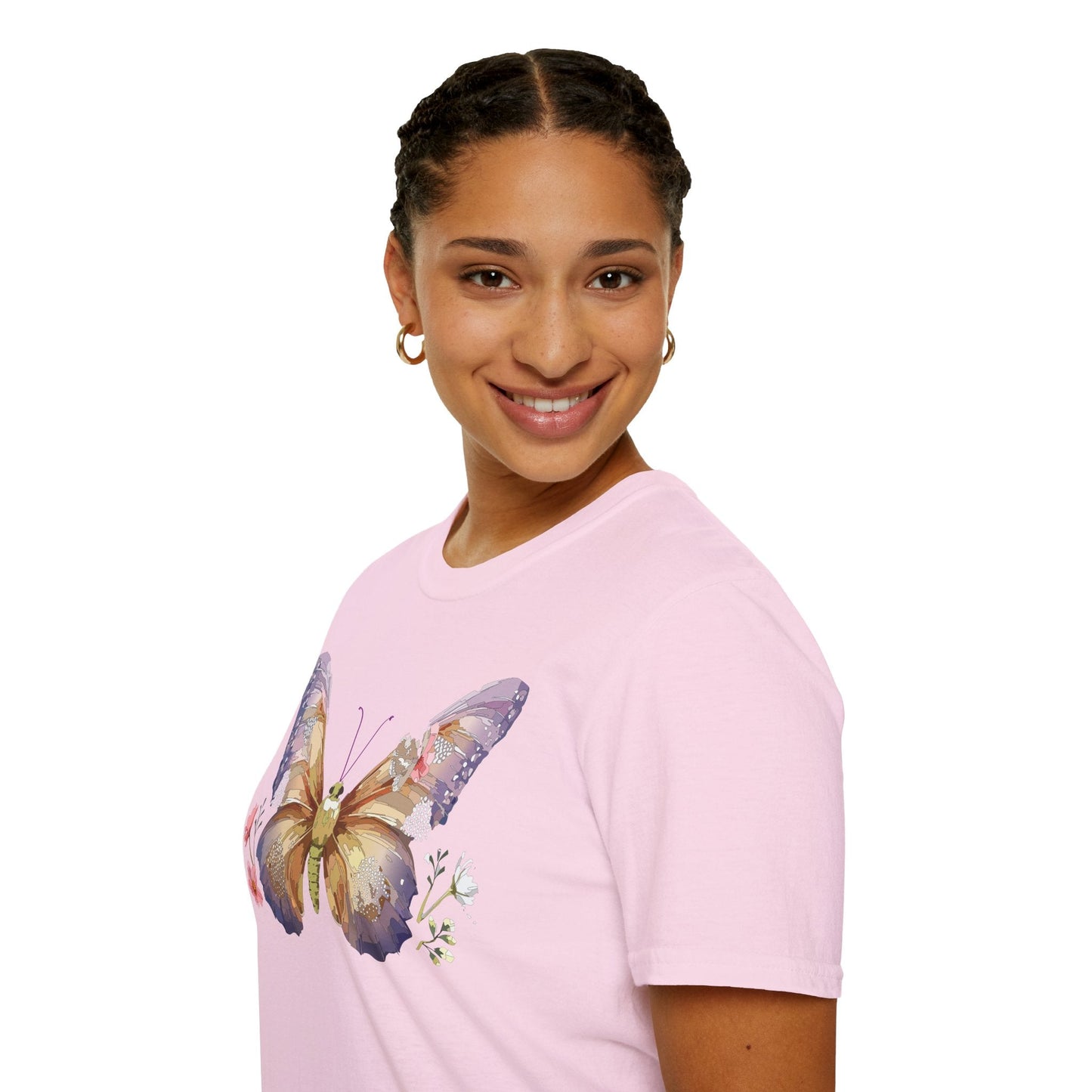 Monarch Butterfly Shirt Unisex Short Sleeve Tee Gildan Softstyle 64000 100 Percent Ring Spun Cotton