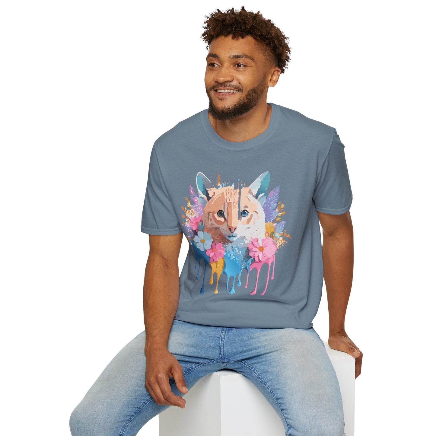 Unisex Cat Shirt Softstyle Tee 100 Percent Ring Spun Cotton Gildan 64000