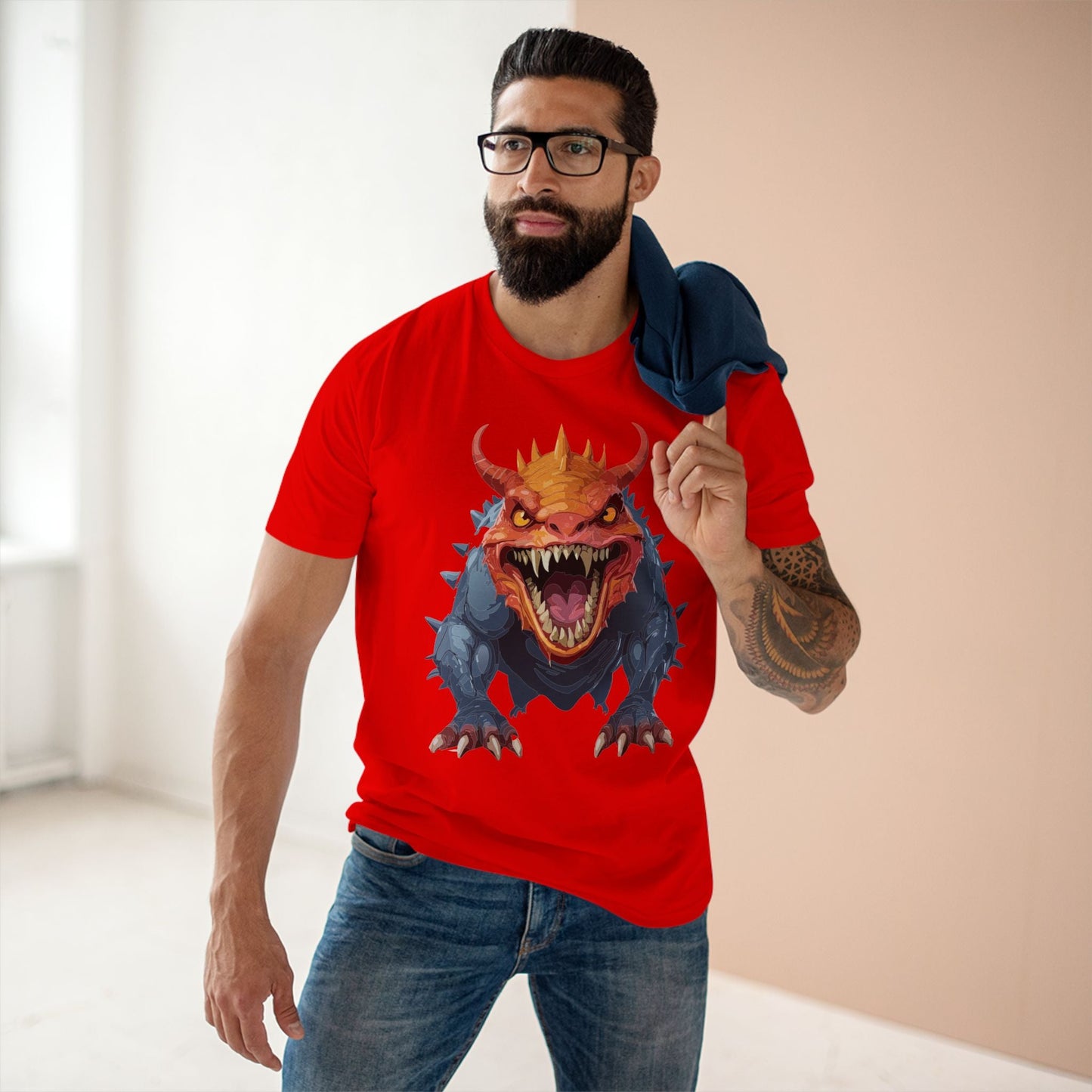 Cartoon Monsters Graphic Unisex 100 Cotton Staple Tee 29