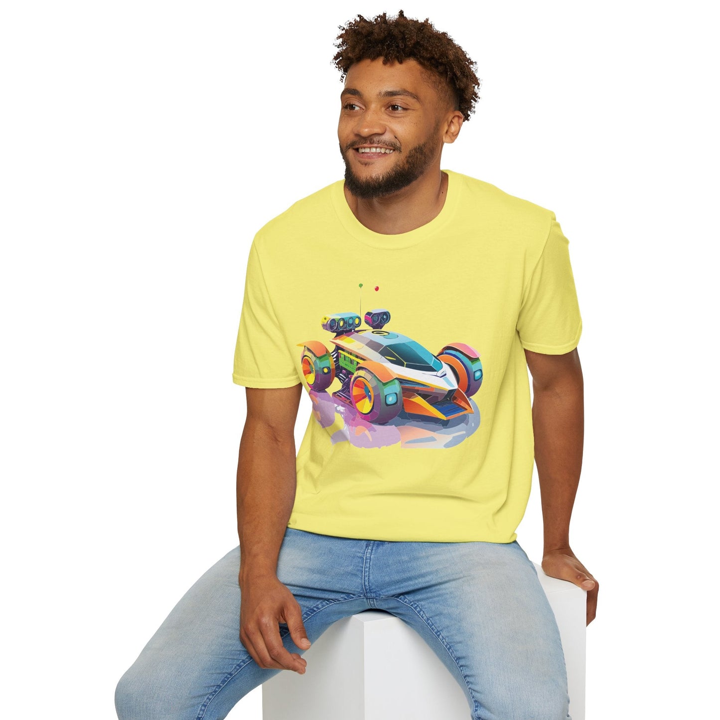 Car T Shirt Unisex Softstyle Tee With Cars Art Design Hot Wheels Edition Premium Cotton
