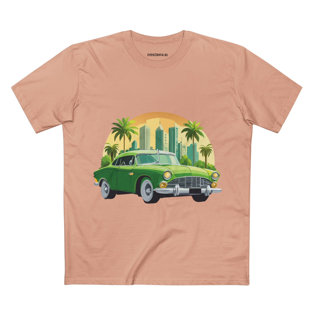 Retro Car Vintage Graphic Tee Staple Unisex 100 Cotton Tee Shirt - RC-7