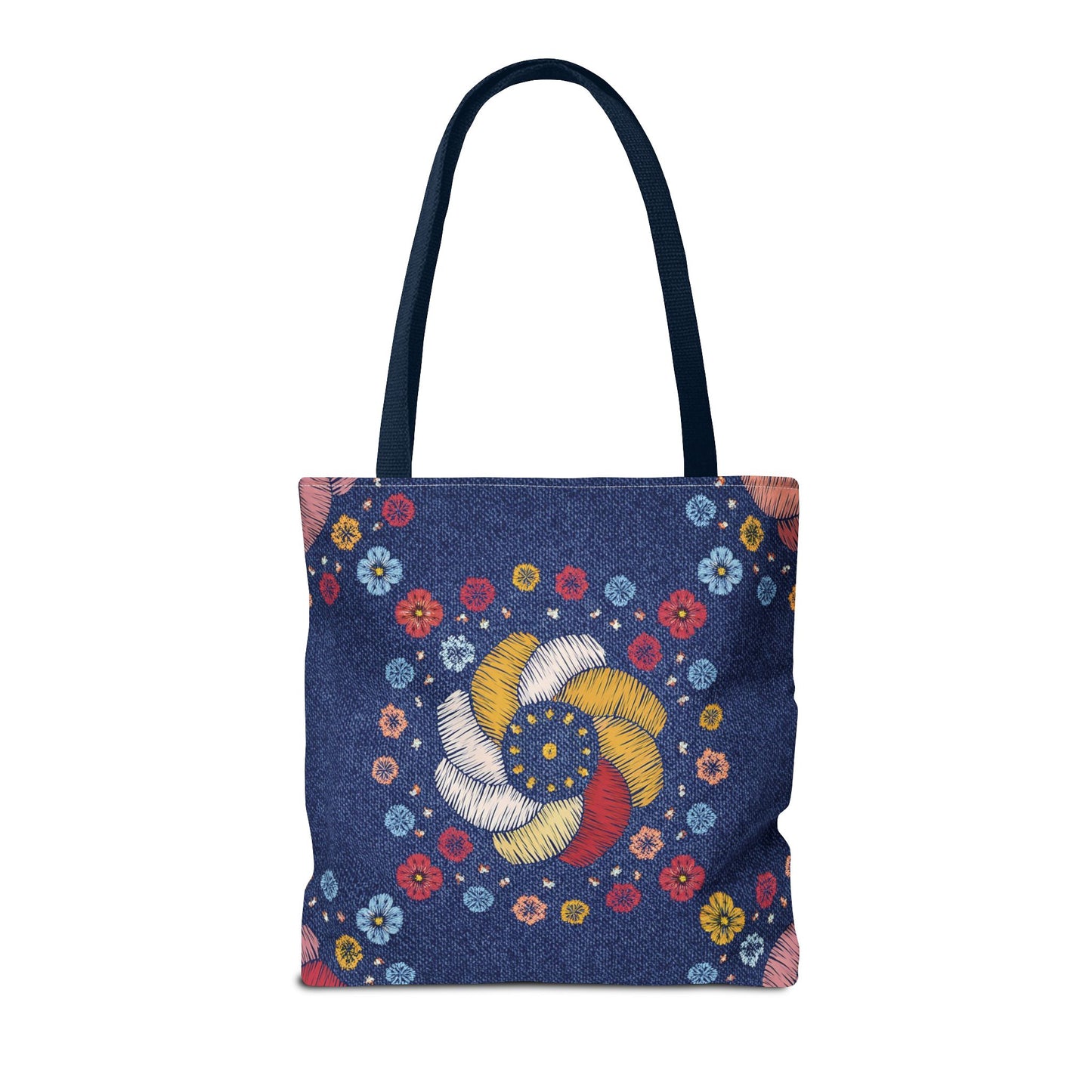 Denim Fabric Imitation Print Unisex Canvas Bag Poly Spun 3 Sizes Tote Bag 153