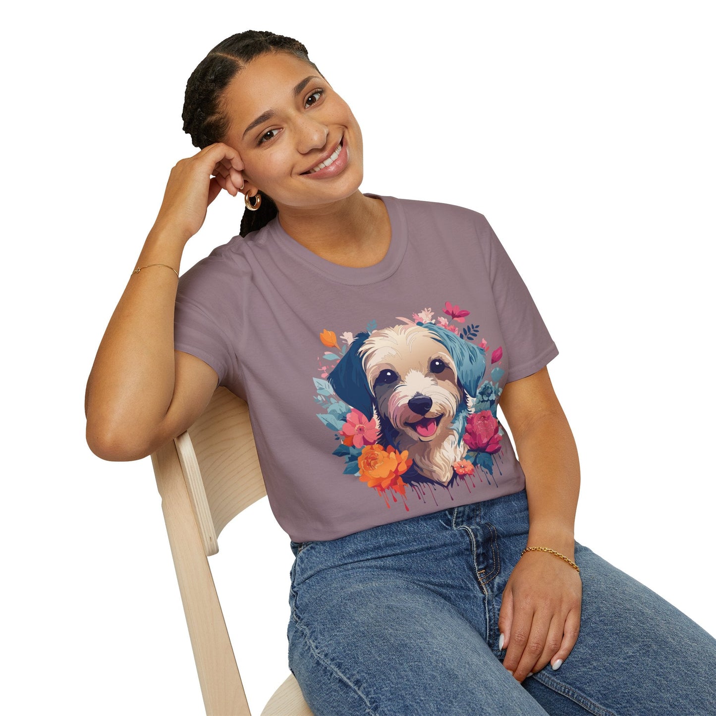 Dog Shirt Unisex Animal Tee Made From 100 Percent Ring Spun Cotton