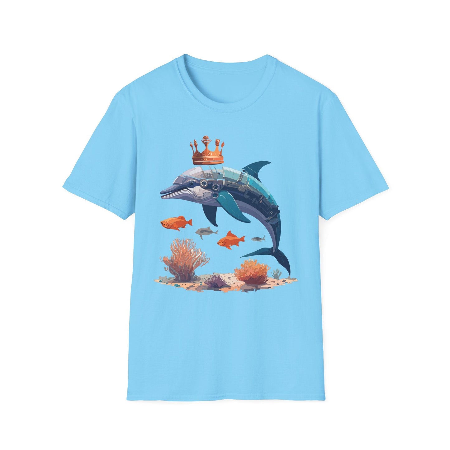 Dolphin Shirt Unisex Softstyle Short Sleeve Tee Gildan 64000 100 Percent Ring Spun Cotton