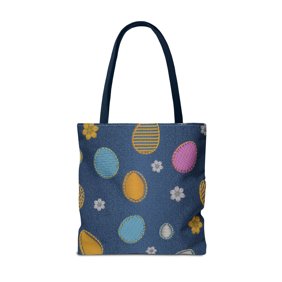 Easter Graphic Design Denim Fabric Imitation Print Unisex Canvas Bag Poly Spun 3 Sizes Tote Bag 204-14
