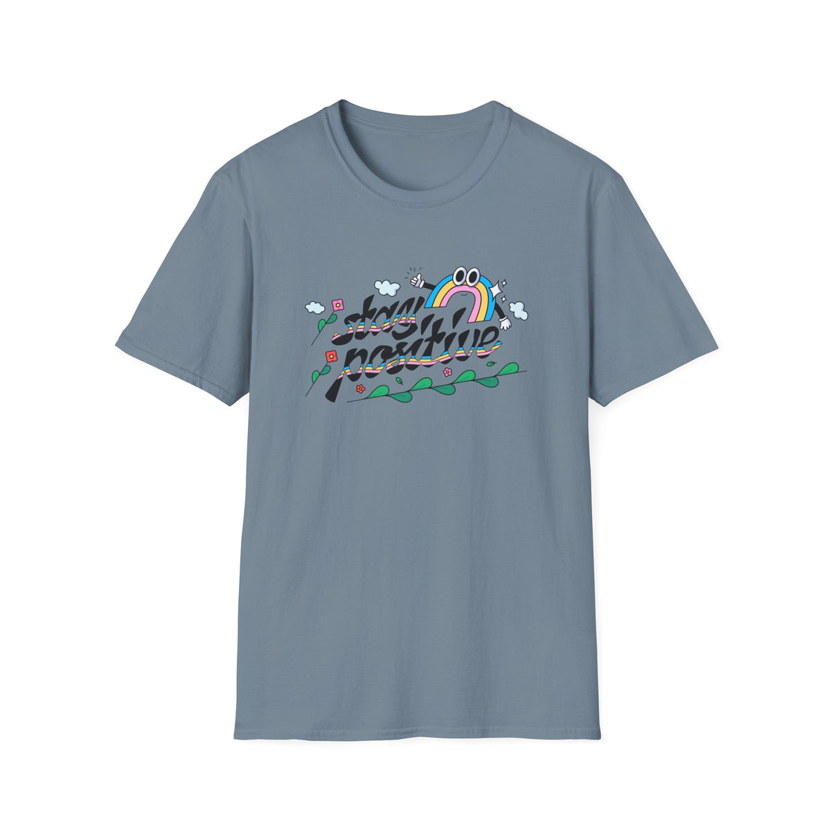 Positive Slogan Positive Words Tee with Good Quotes Graphic Tee Gildan Unisex 100 Cotton Tee Shirt p106