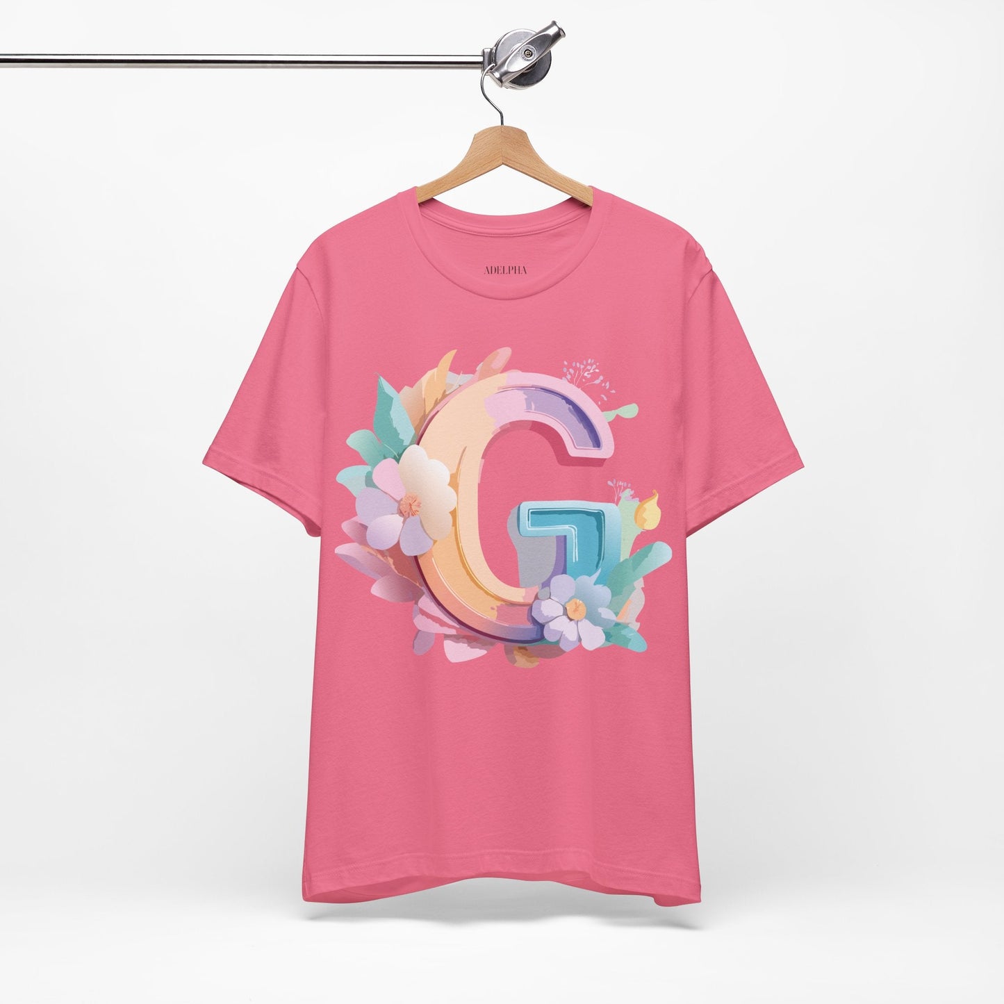 Letter G Shirt Unisex Graphic Tee With Vintage Inspired Artwork Adelpha Premium Tee