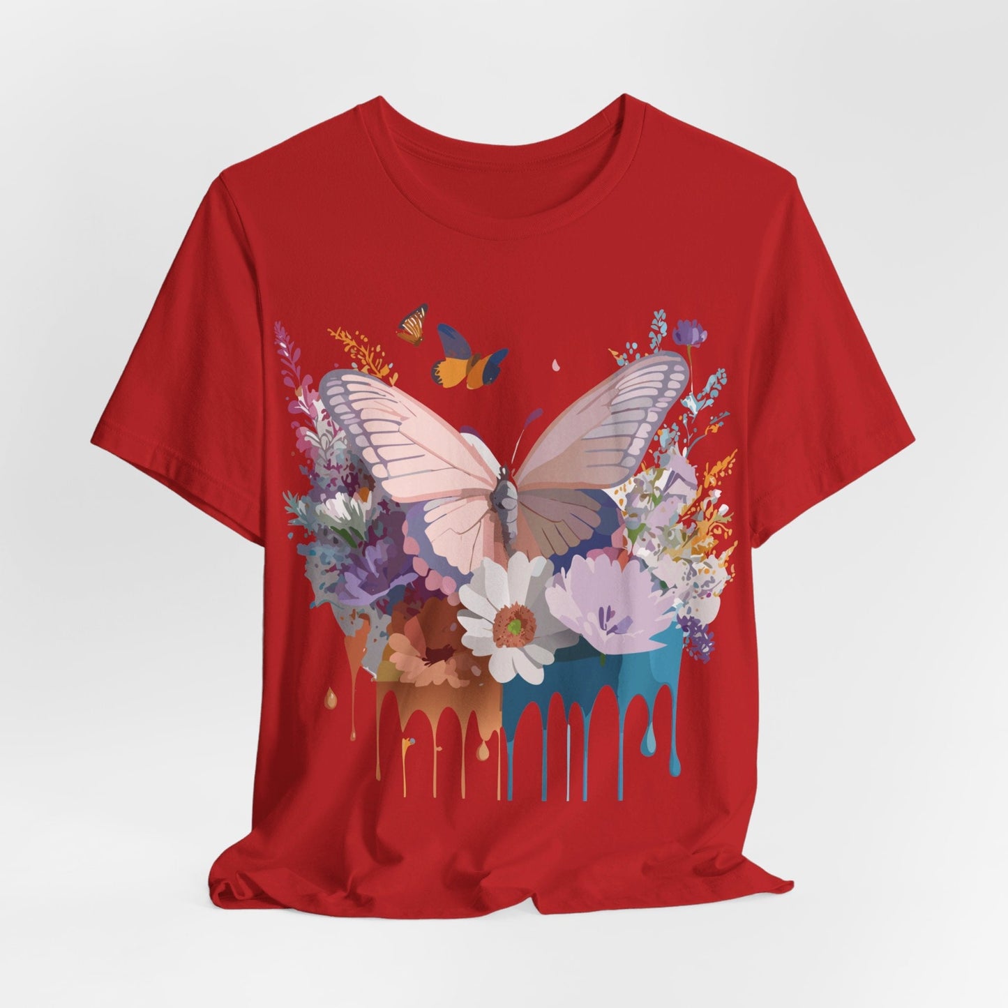 Butterfly Graphic Tee Unisex Vintage Art Design Adelpha Short Sleeve