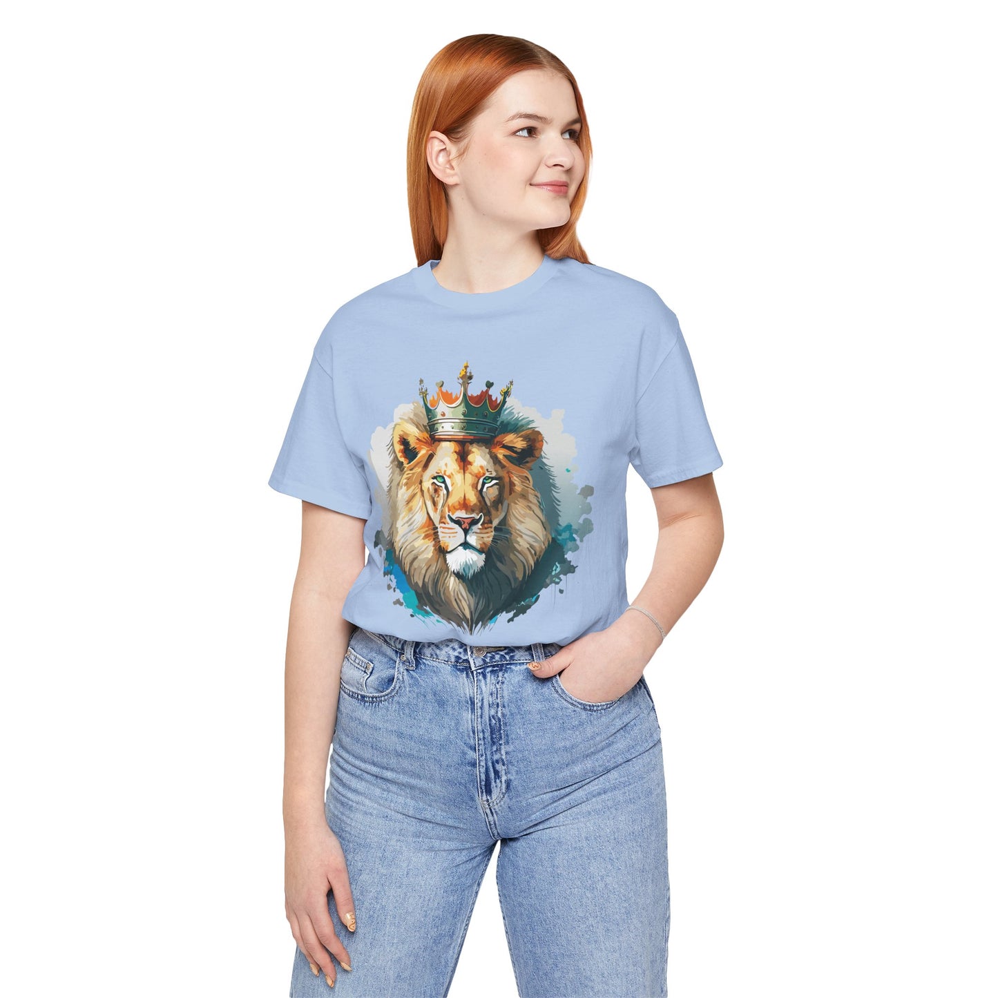Lion Shirt, Animal Shirt, T-Shirt with Lion, Art Design Tee, Animal Tees, Safari T-Shirt, Crown Tee 13