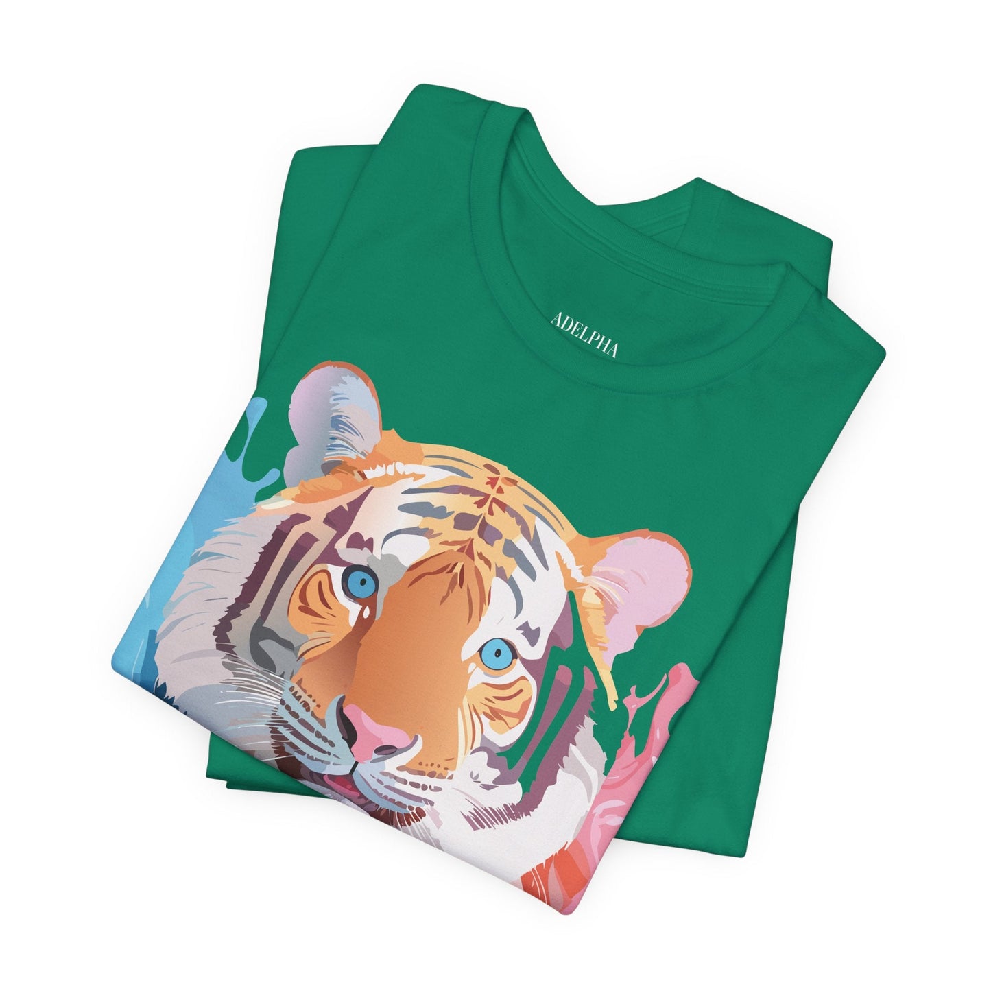 Adelpha Tiger Graphic Tee Premium Unisex Jersey Short Sleeve With Vintage Artwork