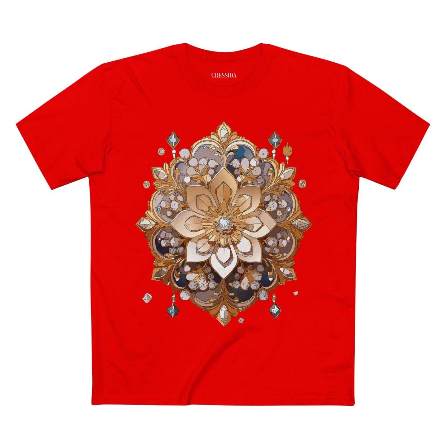 Floral Graphic T-Shirt Unisex 100 Cotton Art Design with Antique Flowers Tee 22