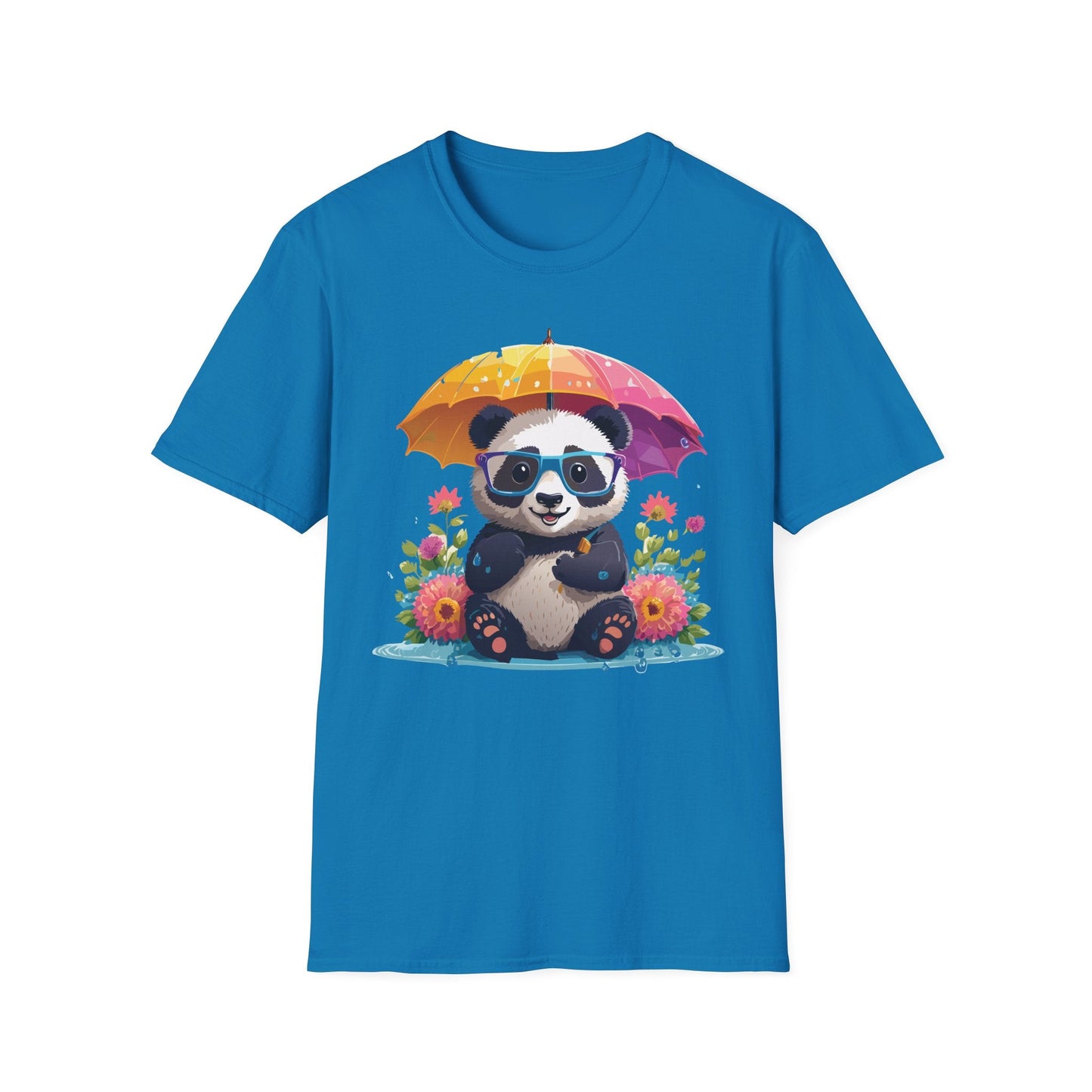 Unisex Panda Shirt Softstyle Tee 100 Percent Ring Spun Cotton Comfortable Animal Tee