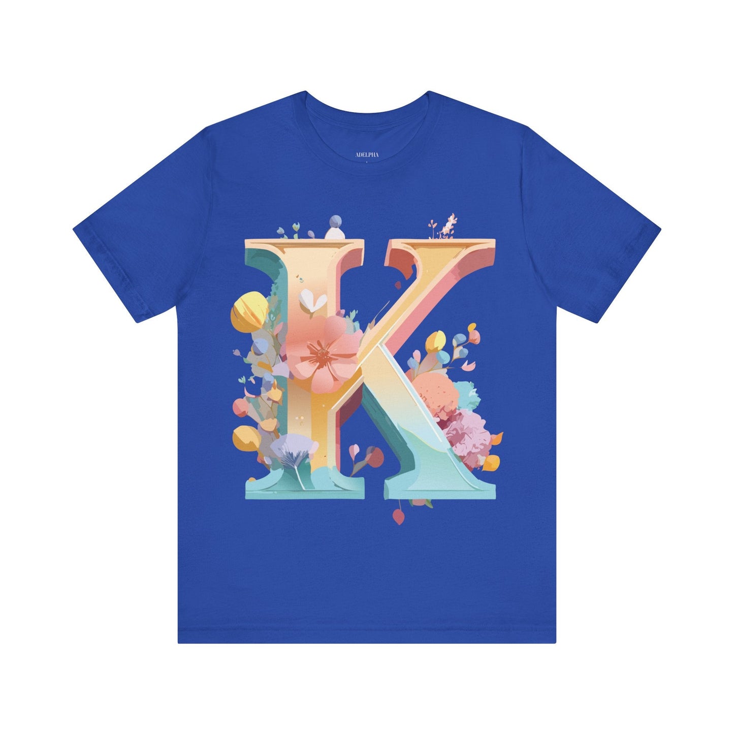 Unisex Letter K Graphic Tee By Adelpha Vintage Inspired Artwork Short Sleeve Shirt