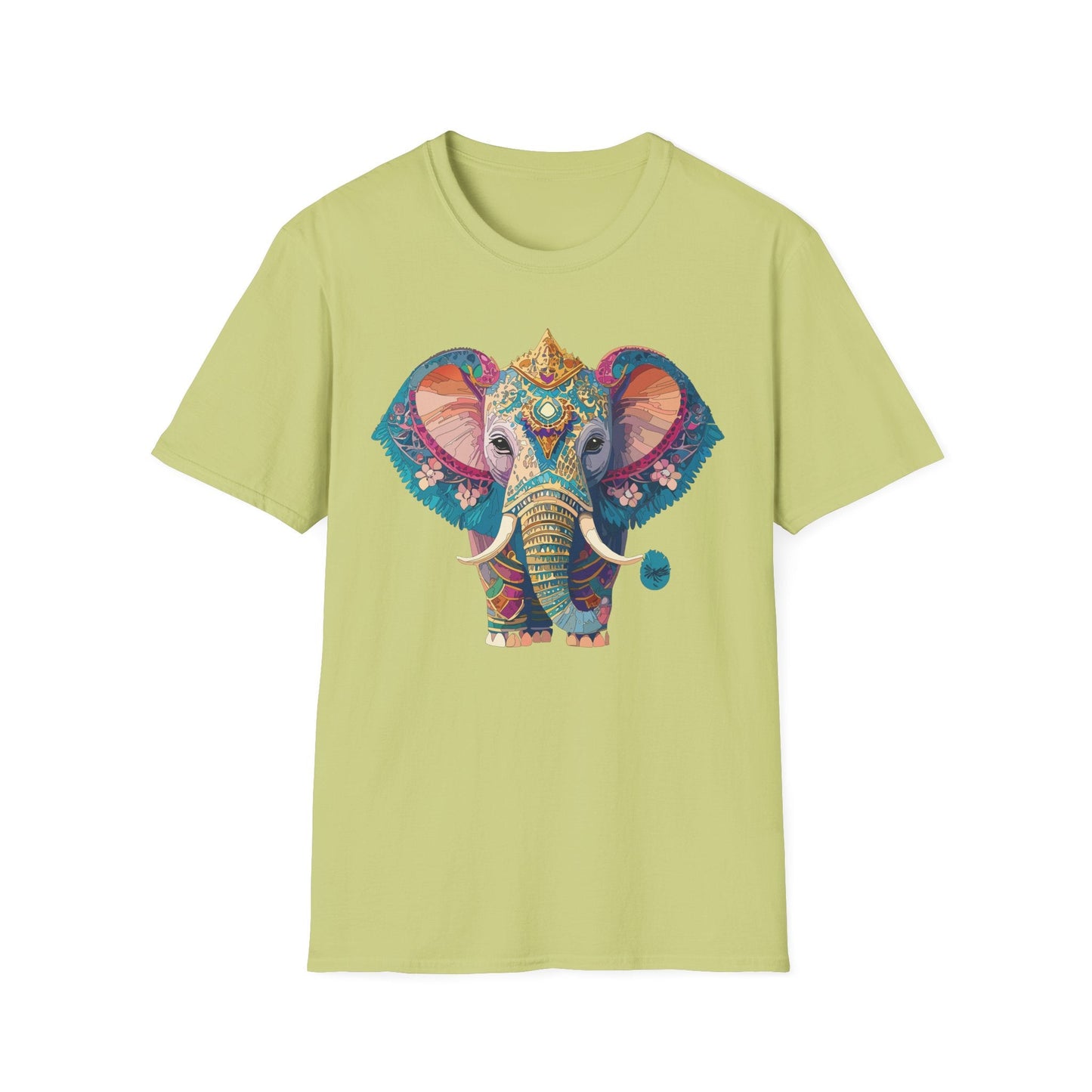 Elephant Shirt Unisex Animal Tee Softstyle 100 Percent Ring Spun Cotton Gildan 64000