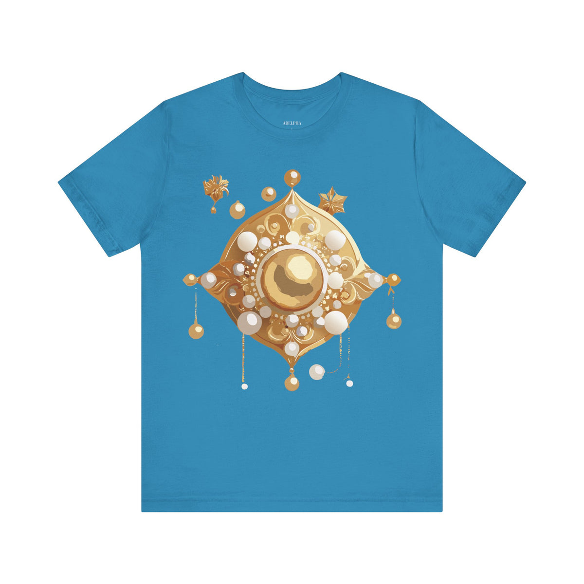 Jewelry Graphic Unisex Cotton Bella+Canvas Tee with Gemstones Art Design m53