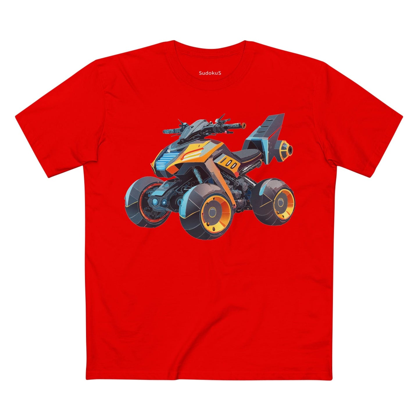 Moto Bike Graphic Unisex 100 Cotton Staple Tee 13