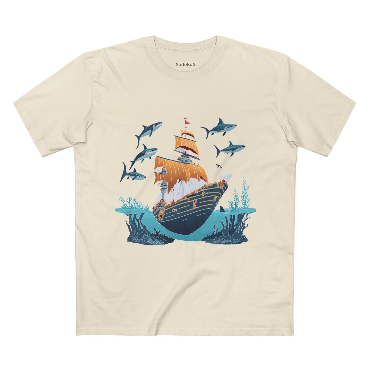 Ocean Coast Graphic Unisex 100 Cotton Staple Tee 27