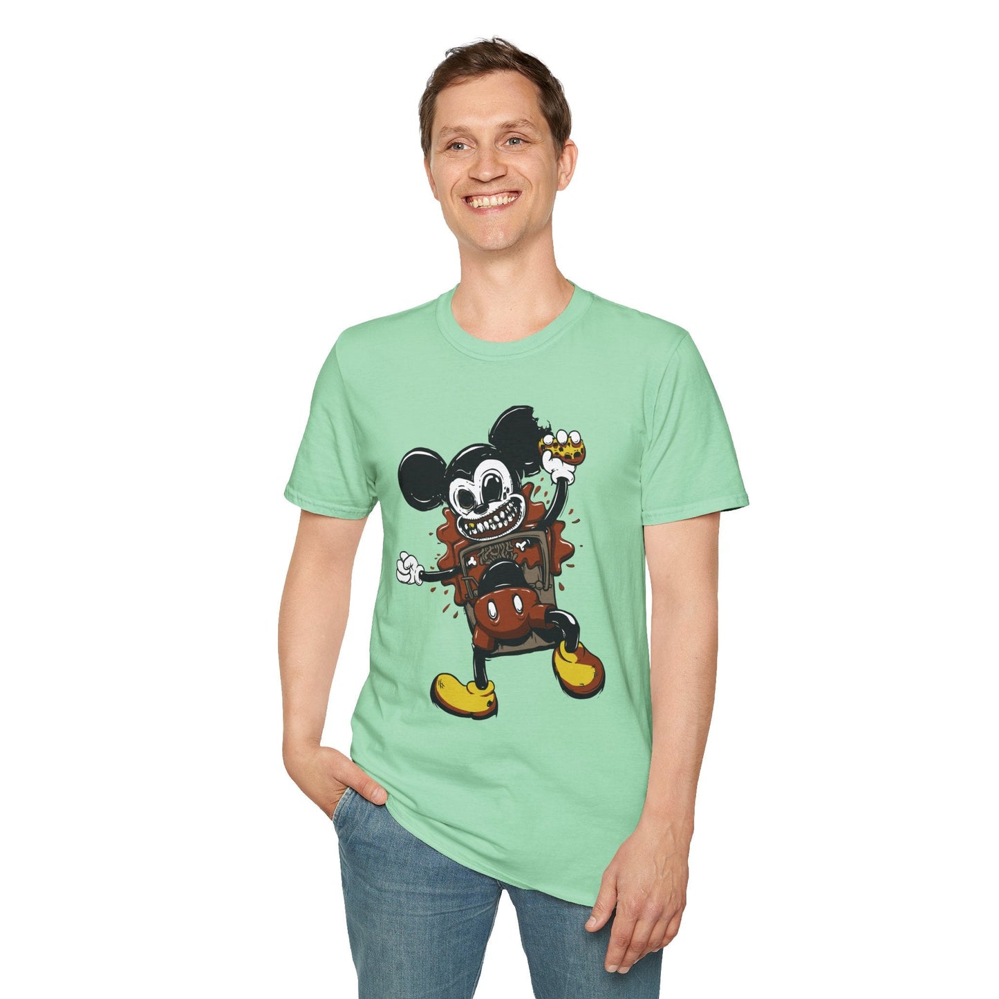 Cartoon T Shirt Animation Tee Unisex Gildan Softstyle 64000 100 Percent Cotton Comfort