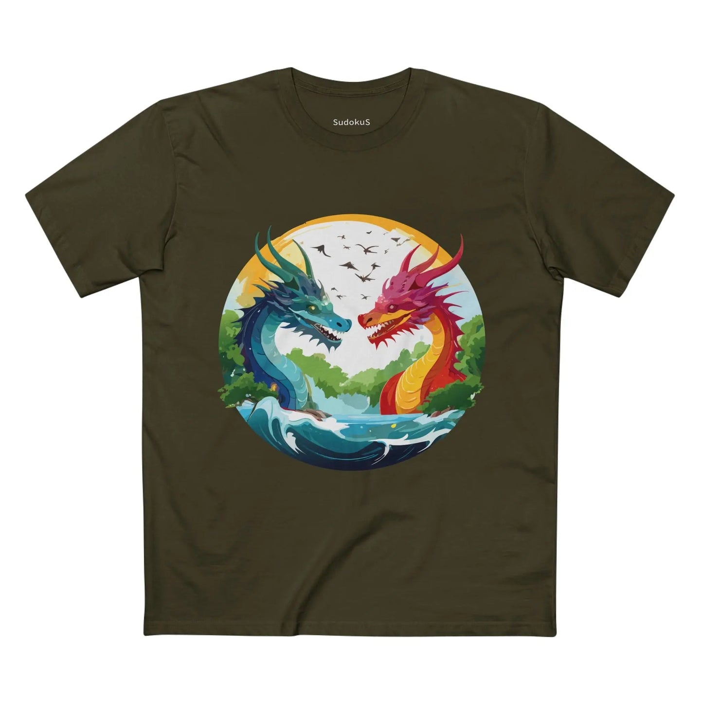 Dragon Graphic Unisex 100 Cotton Staple Tee 18