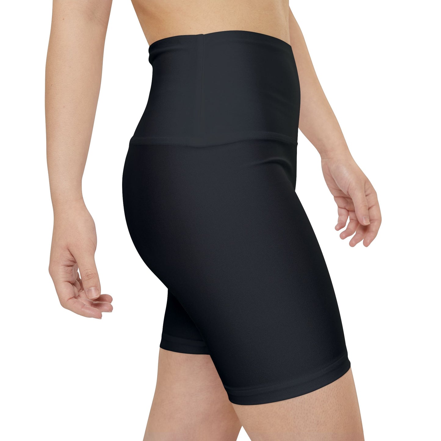 Onyx Black Women's Workout Shorts — High-Waist Black Biker Shorts for Gym, Yoga & Everyday Activewear
