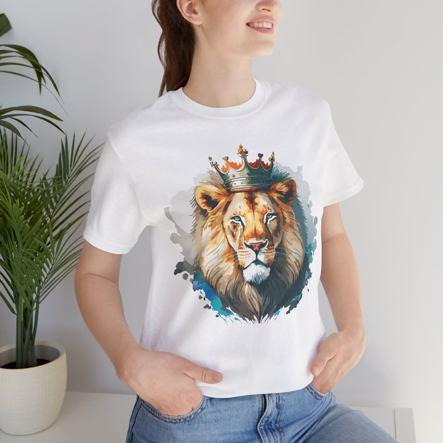 Lion Shirt, Animal Shirt, T-Shirt with Lion, Art Design Tee, Animal Tees, Safari T-Shirt, Crown Tee 13