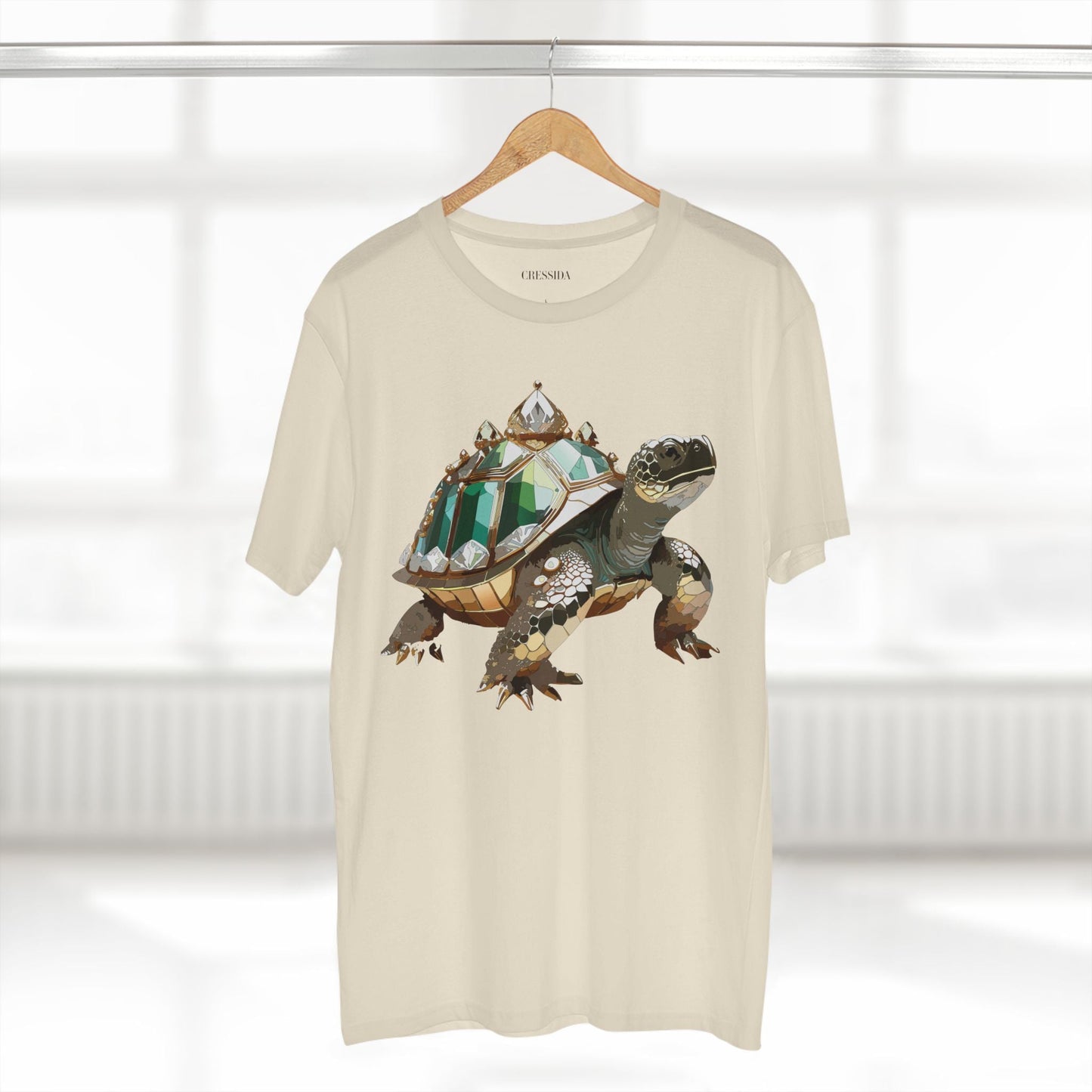 Turtle Graphic Unisex 100 Cotton Tee With Unique Animal Golden Medallion Art Design 32
