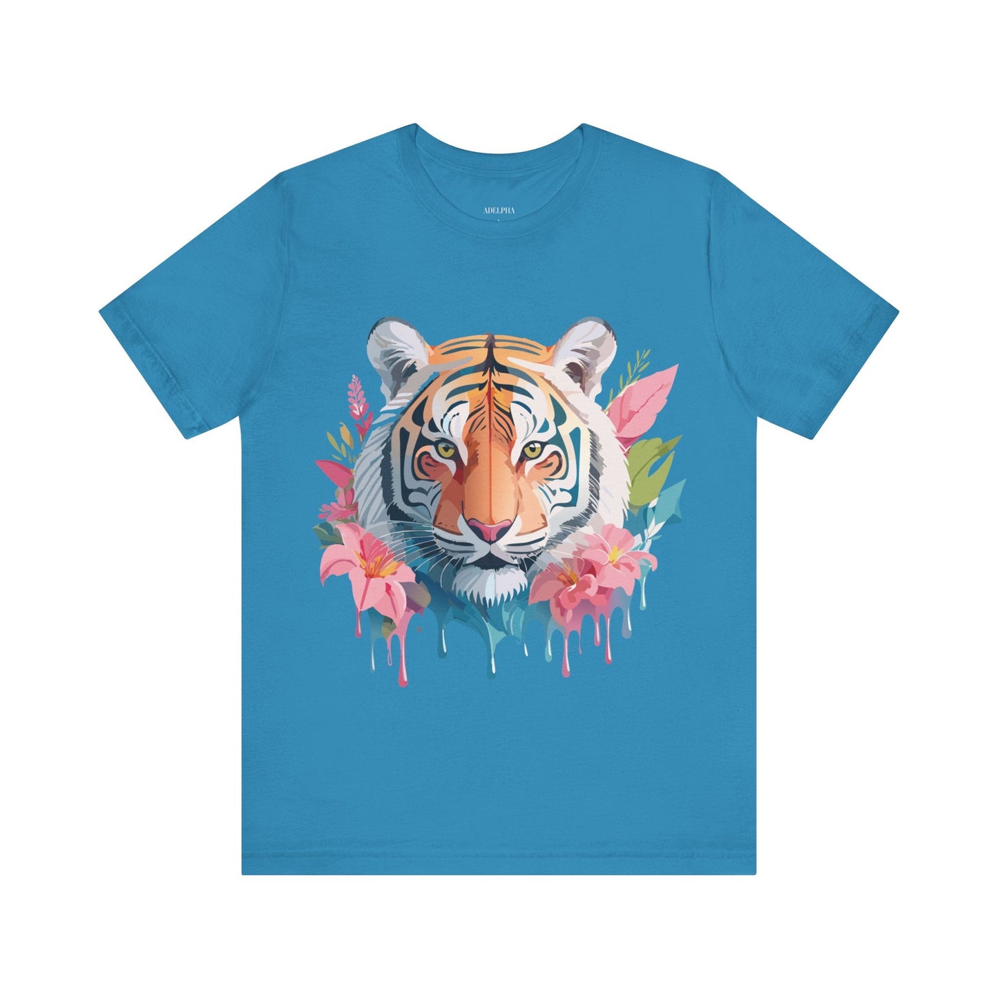 Tiger Graphic Unisex 100 Cotton Vintage Art with Animal Tee 13