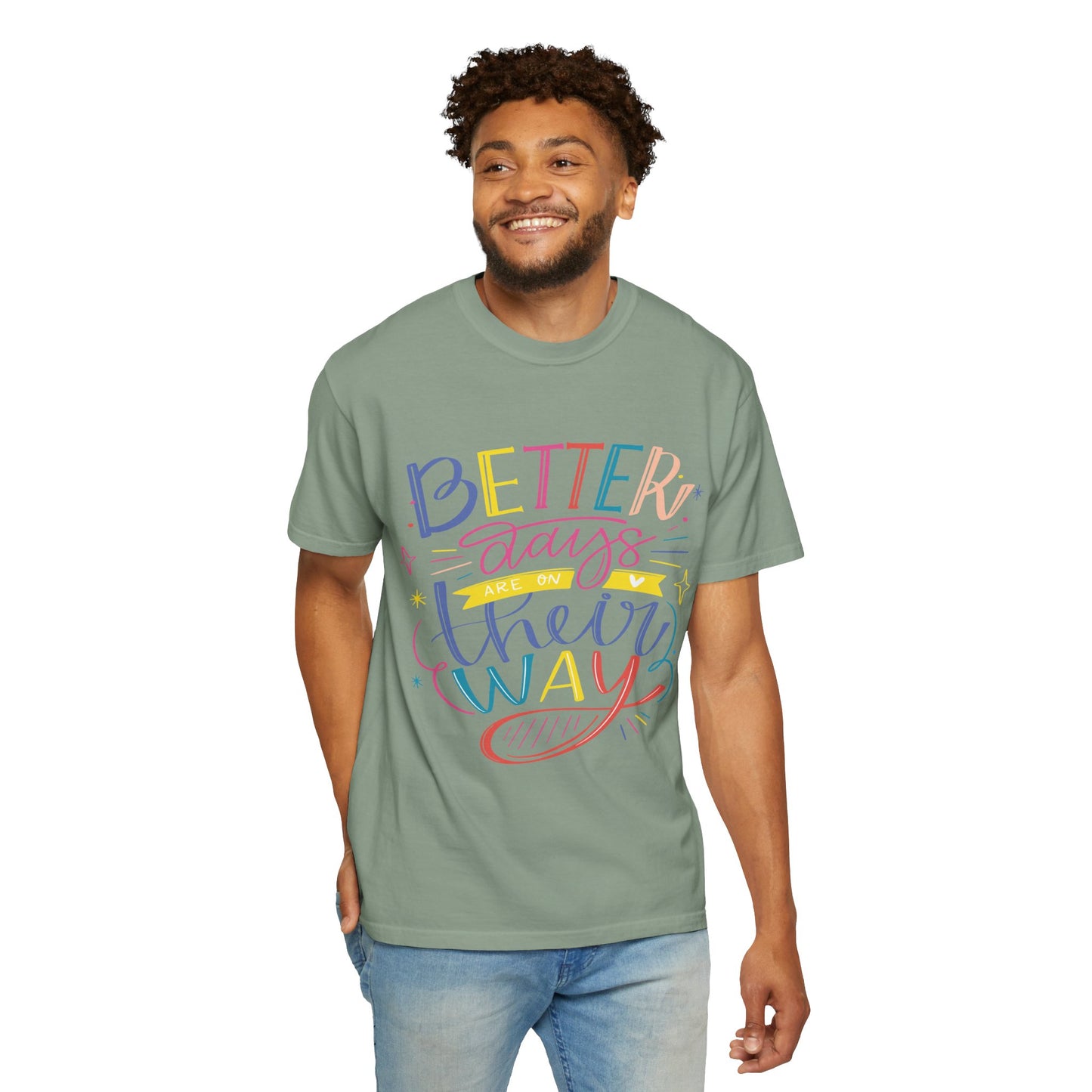 Unisex T-shirt with art design with positive quotes print