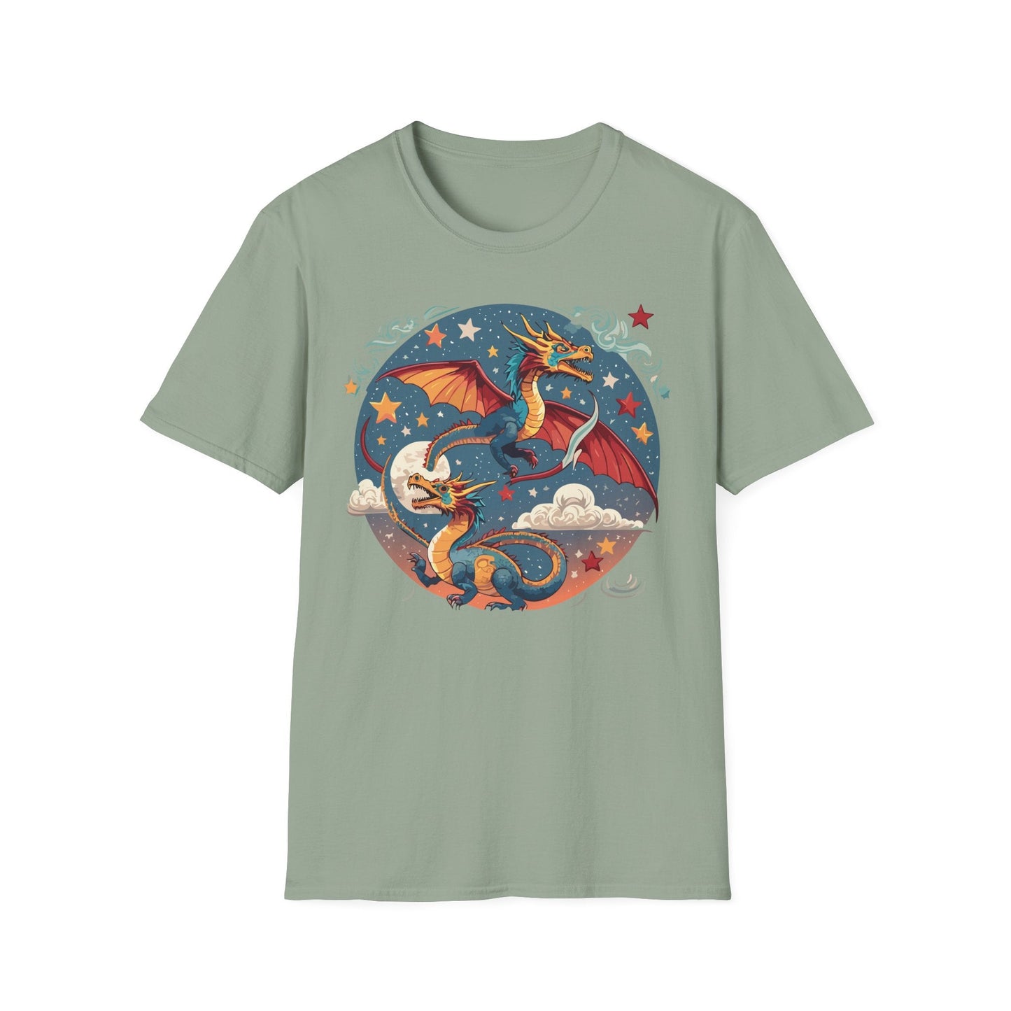 Dragon Graphic Unisex 100 Cotton Tee with Animal Artwork Design 17