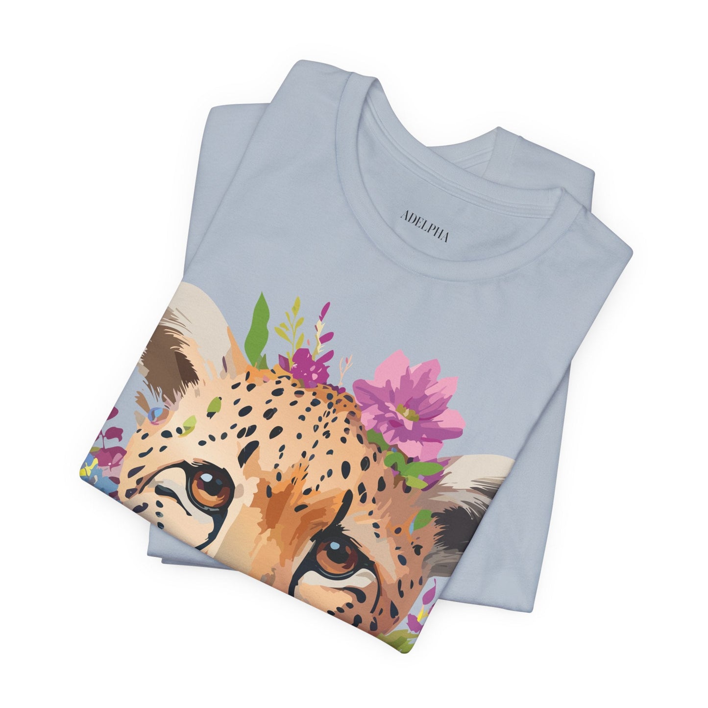 Adelpha Graphic Tee Cheetah Art Design Unisex Short Sleeve Shirt