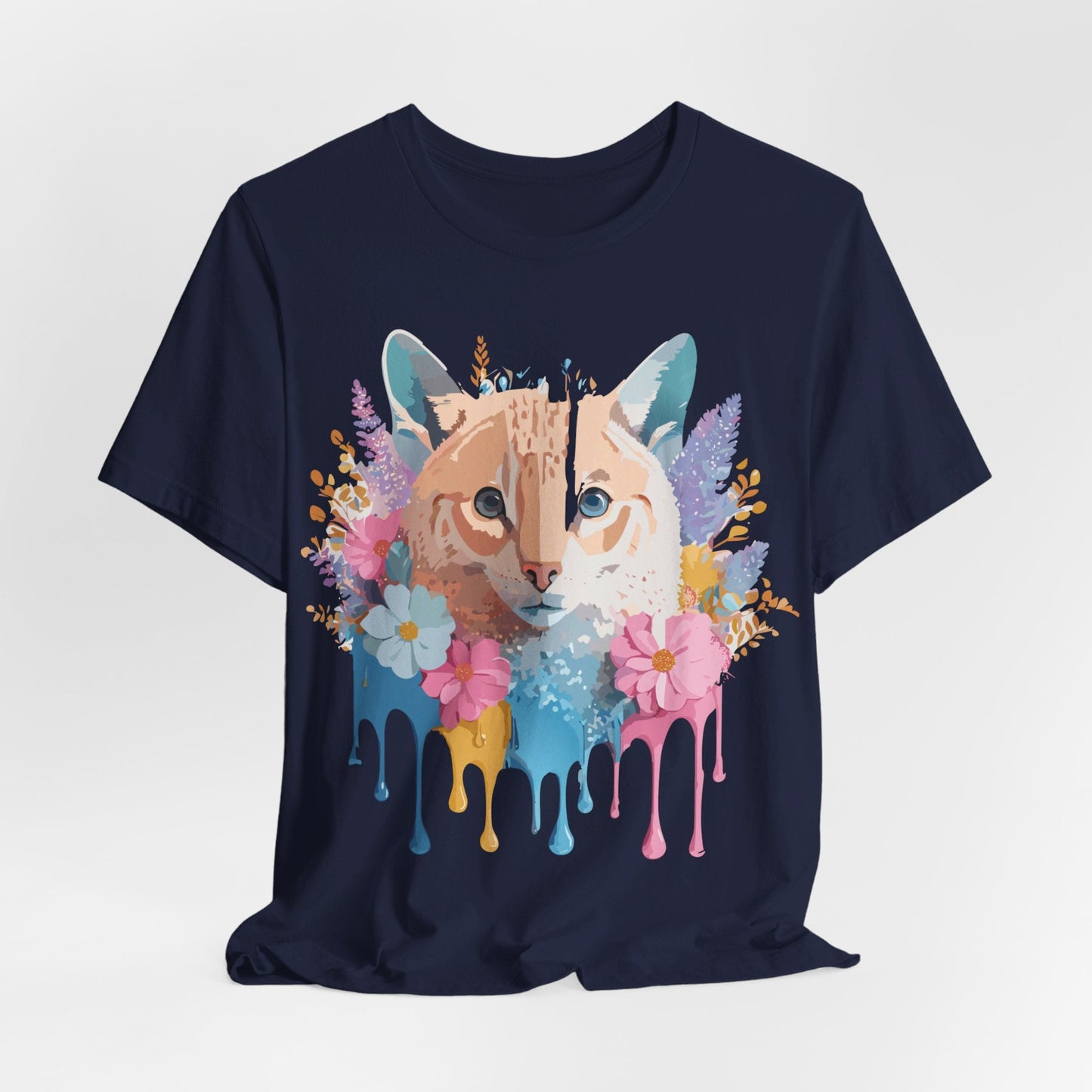 Cat Graphic Tee Unisex Vintage Art Design Adelpha Premium Comfort