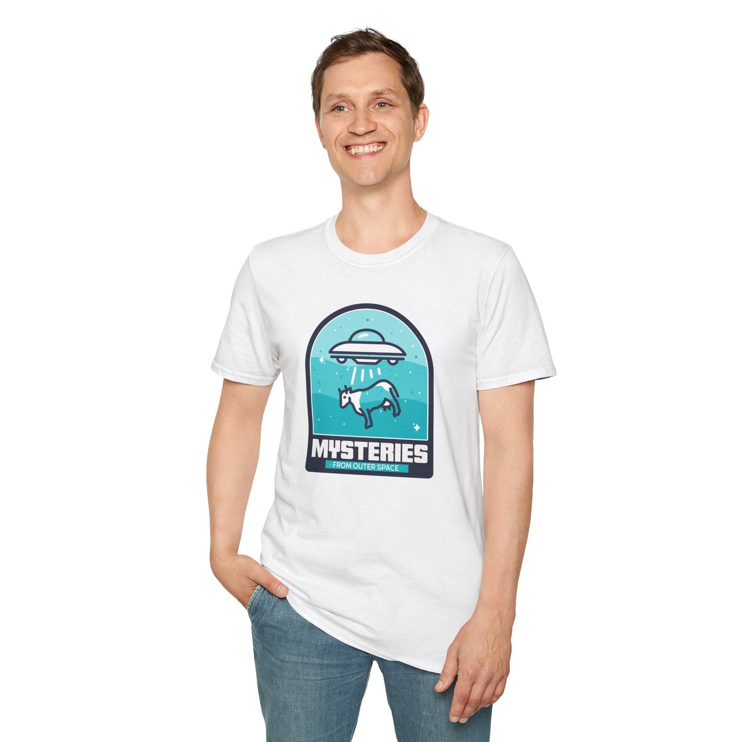 Mysteries UFO Abduction TShirt  Retro Alien Space Graphic Tee