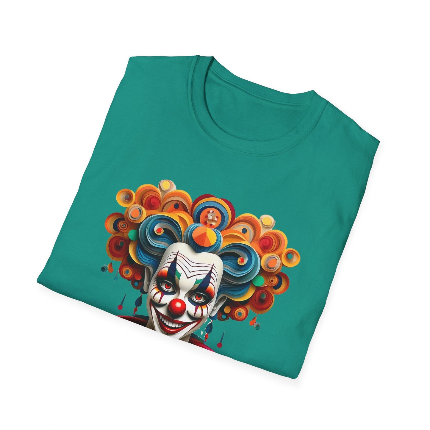 Unisex Clown T Shirt Funny Man Circus Shirt Softstyle Gildan 64000 Short Sleeve Tee