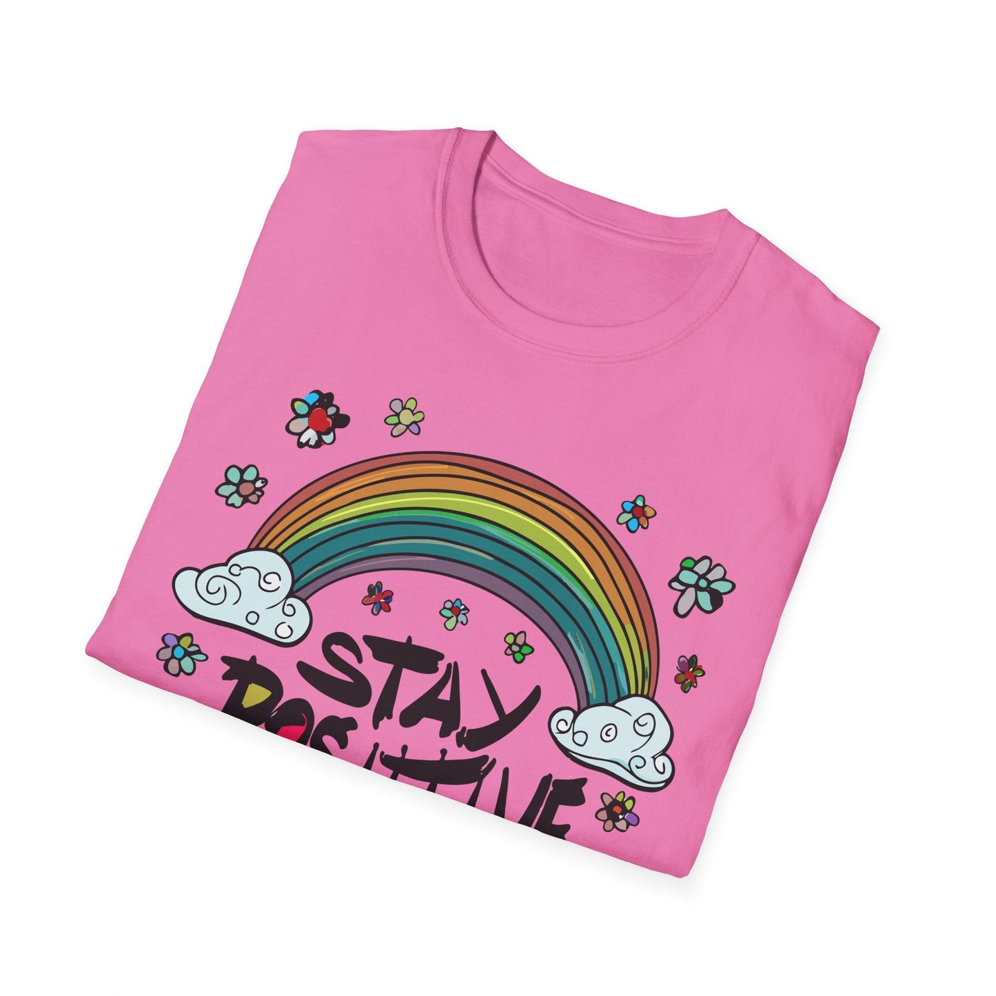 Positive Slogan T Shirt Unisex Softstyle Tee With Positive Words And Good Quotes Gildan 64000