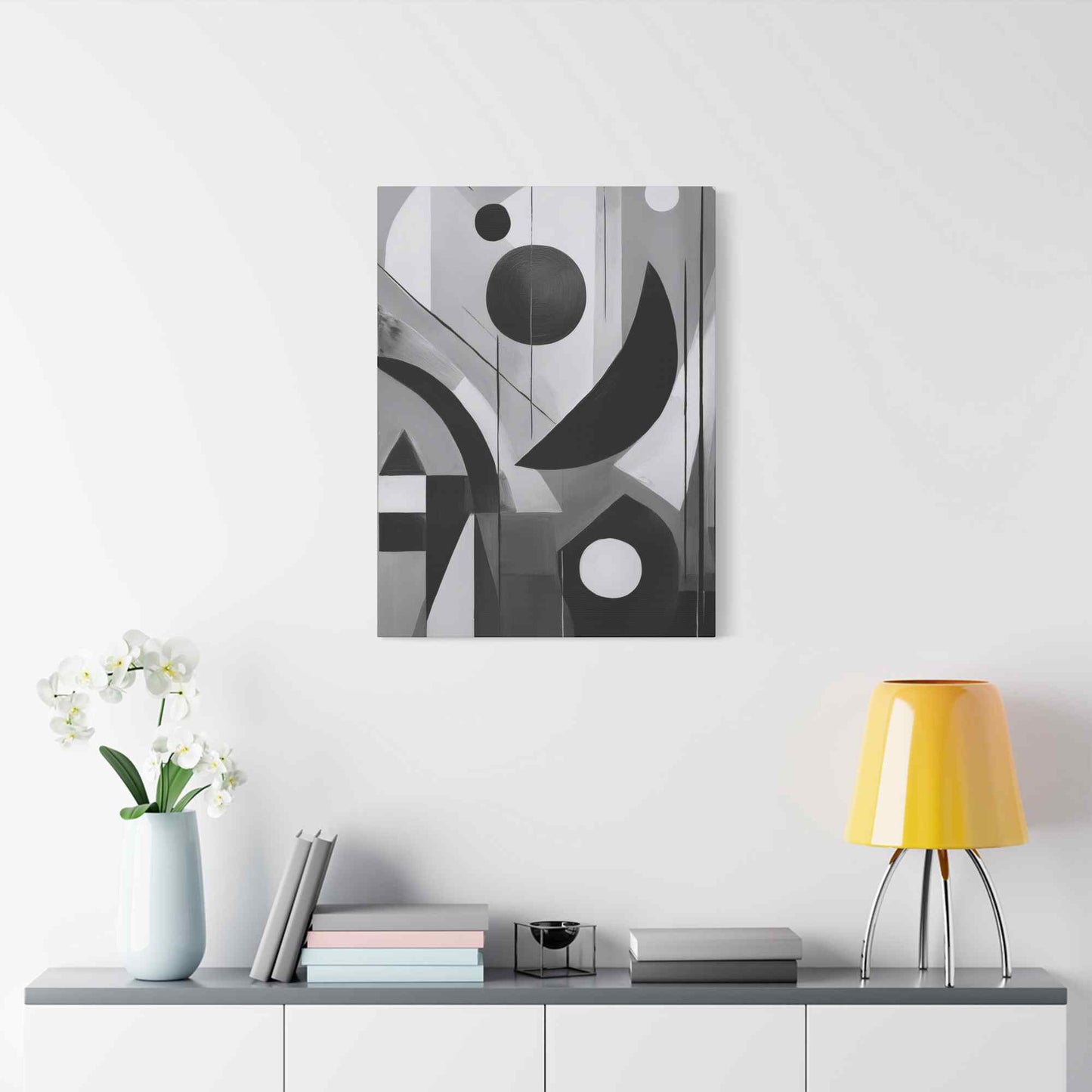 Black Abstract Painting Print Canvas 20x24,20x30,24x30, 24x32,24x36,30x40, 32x48,36x48,40x60 Pine-Wood Inner Frame ABS-17