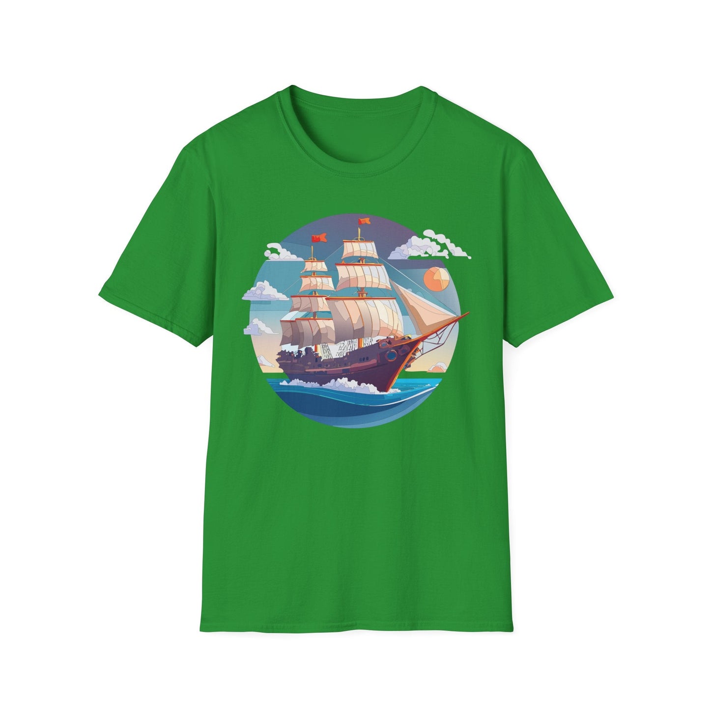 Nautical Ship T Shirts Frigate T Shirts Vessel Tee Shirt Unisex Softstyle T Shirt