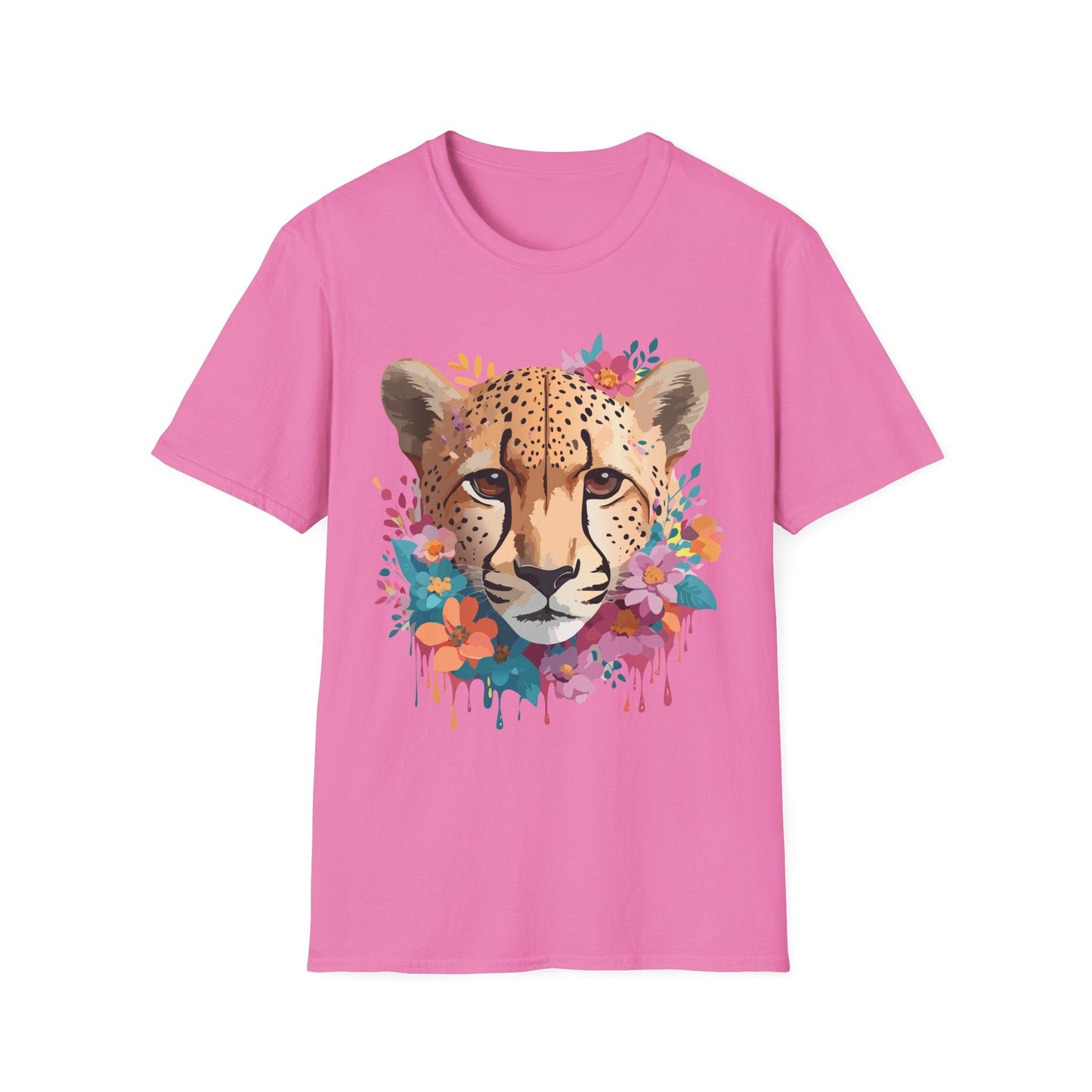 Cheetah Print Unisex Softstyle Tee Gildan 64000 Cotton Short Sleeve Shirt