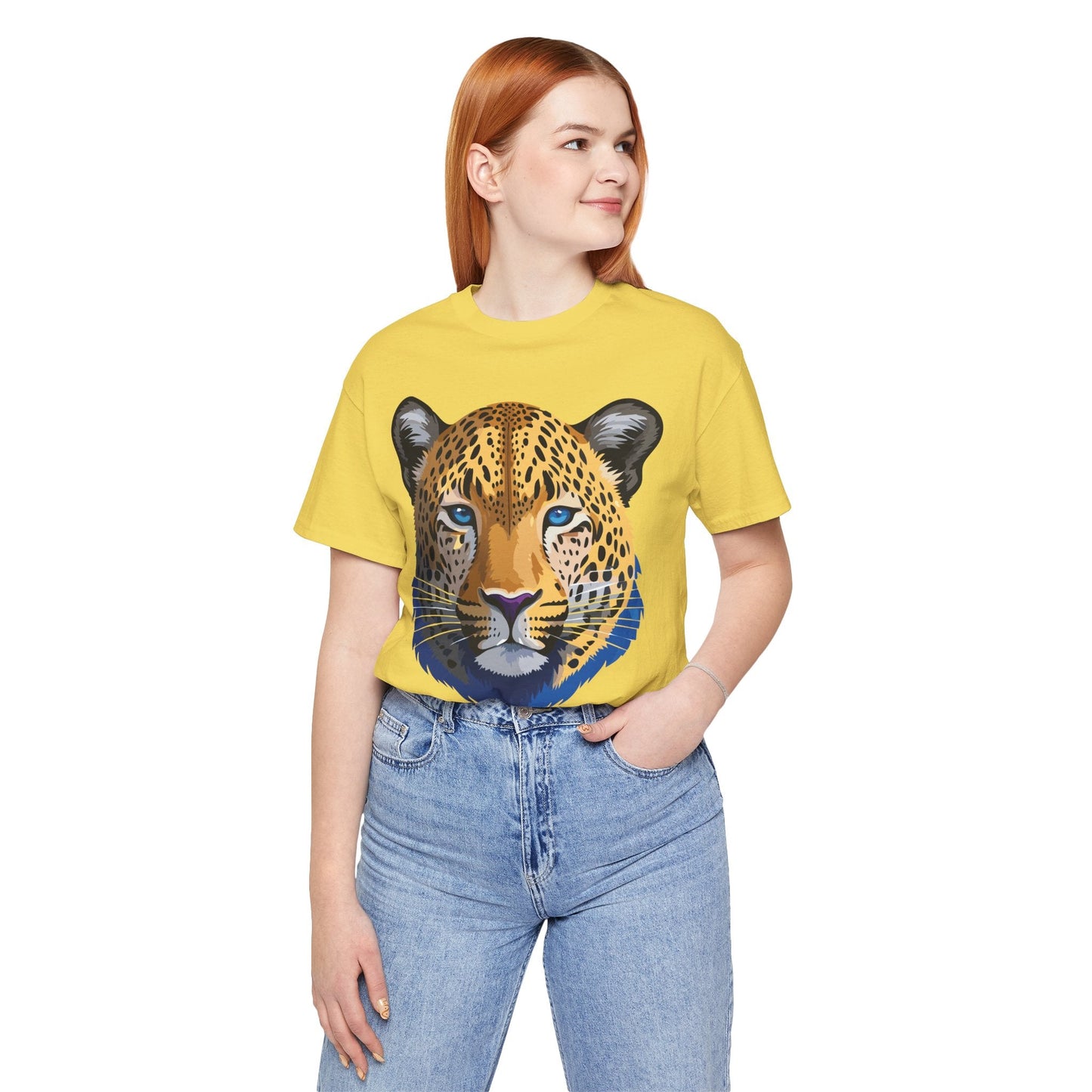 Unisex Animal Graphic Tee Shirt With Wildlife Art Design For Everyday Comfort Short Sleeve