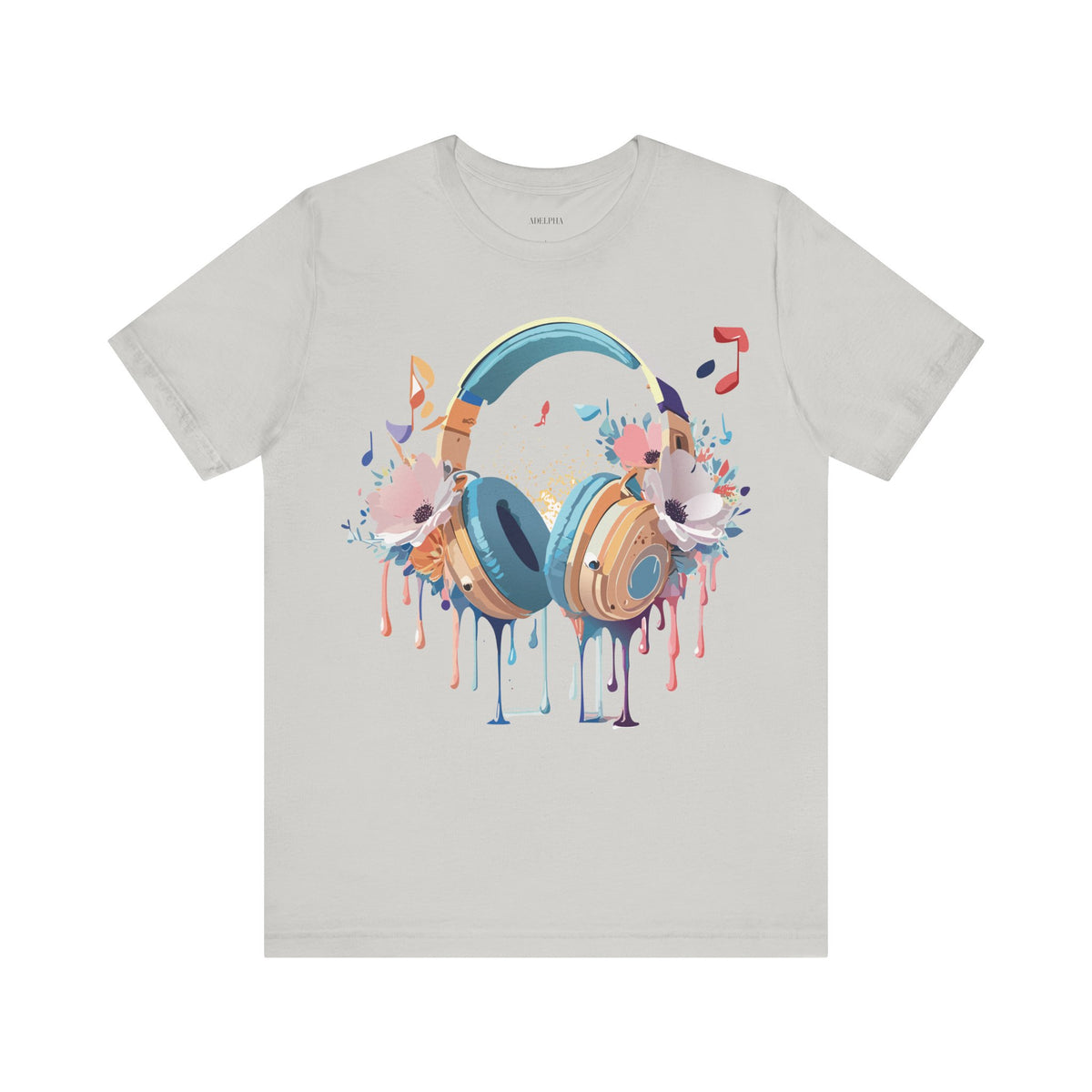 Music Graphic Unisex Cotton Bella+Canvas Tee with Art Design m140
