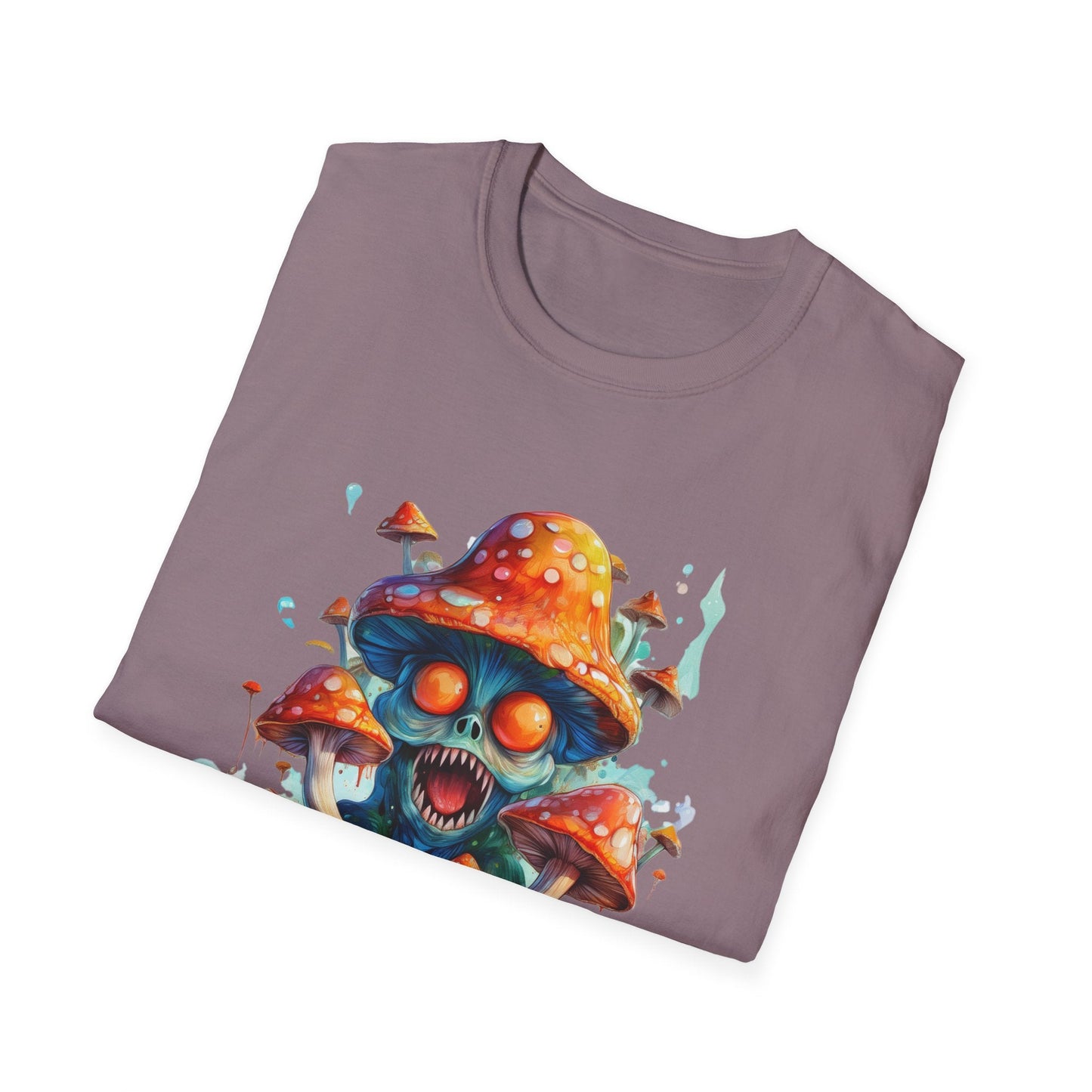 Funny Mashroom Graphic Unisex Softstyle Cotton With Cartoon Illustration Design 5