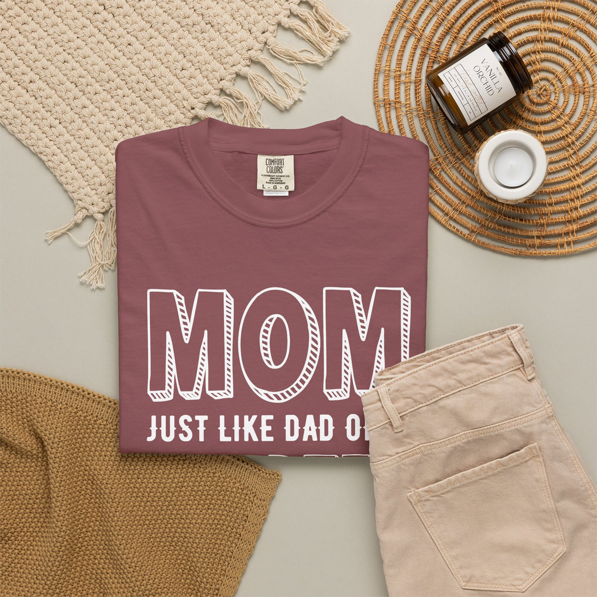Mom T-shirt Mother's Day Mama Tee Unisex Comfort Colors Garment-Dyed Cotton h35