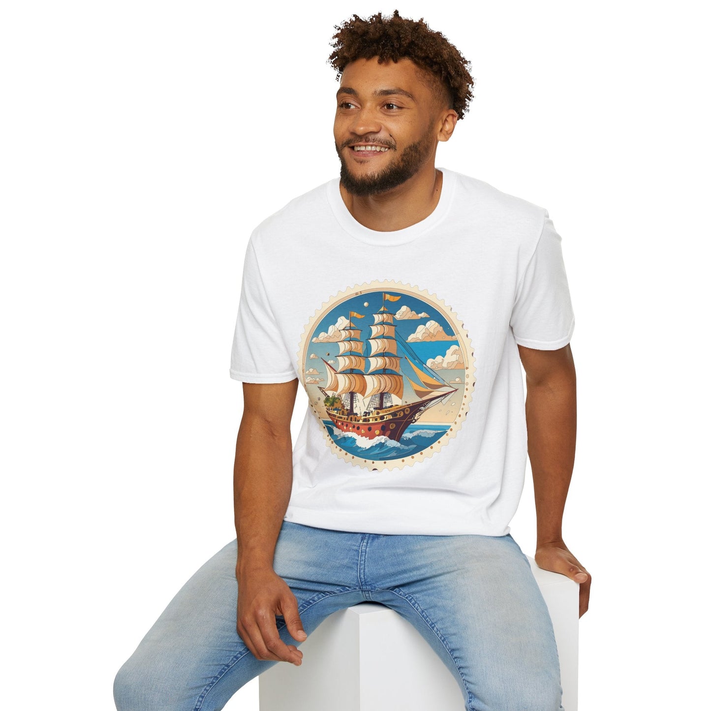 Nautical Ship Frigate Vessel T Shirts Unisex Tee Shirt Softstyle 64000 Ring Spun Cotton Comfort