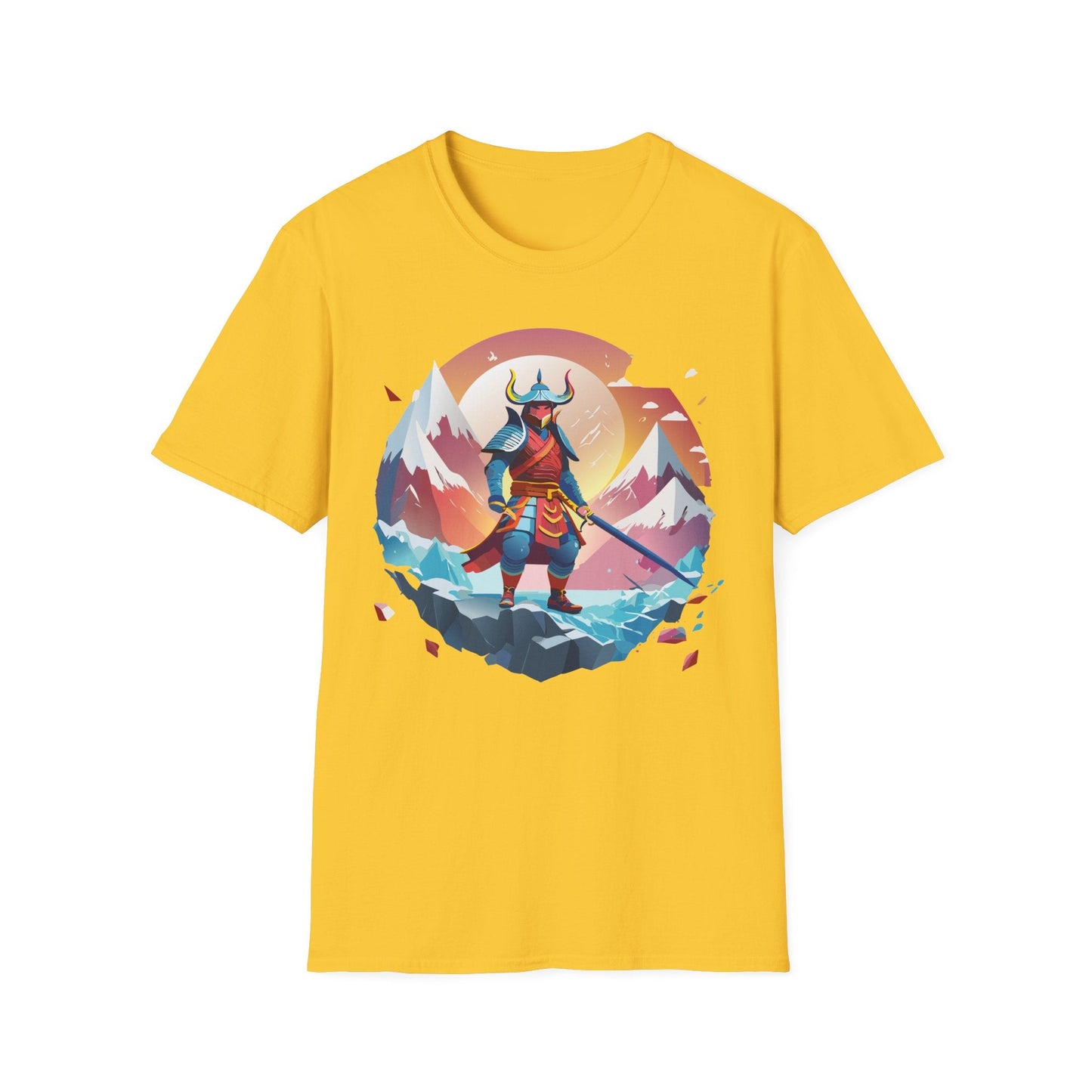 Samurai Style T Shirt Unisex Softstyle 64000 100 Percent Ring Spun Cotton Comfortable Tee