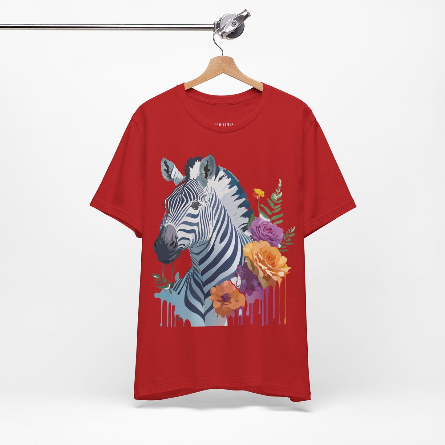 Zebra Graphic Unisex 100 Cotton Vintage Animal Art T-Shirt 4
