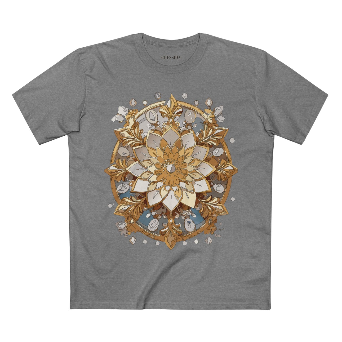 Floral Graphic T-Shirt Unisex 100 Cotton Art Design with Antique Flowers Tee 21