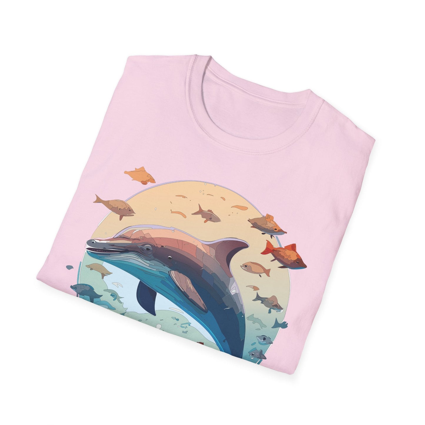 Dolphin Shirt Unisex Softstyle T Shirt 64000 100 Percent Ring Spun Cotton Tee For Everyday Comfort