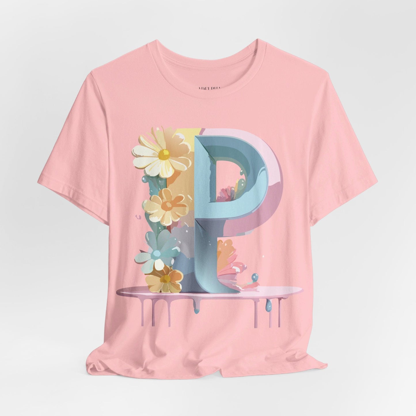 Adelpha Letter P Graphic T Shirt Unisex Vintage Inspired Art Tee for Everyday Style