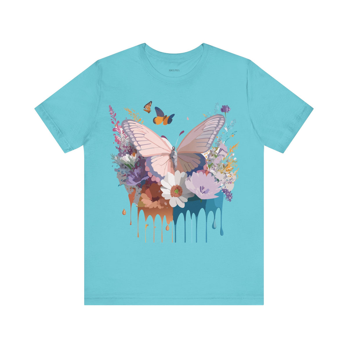 Butterfly Graphic Unisex Cotton Bella+Canvas Tee with Art Design n17